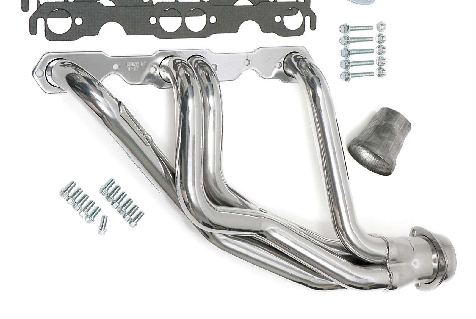 Hedman Street Headers 68176 Headers, Street, Long Tube, Steel, Silver Ceramic Coated, Chevy, Small Block, Pair thumbnail 3