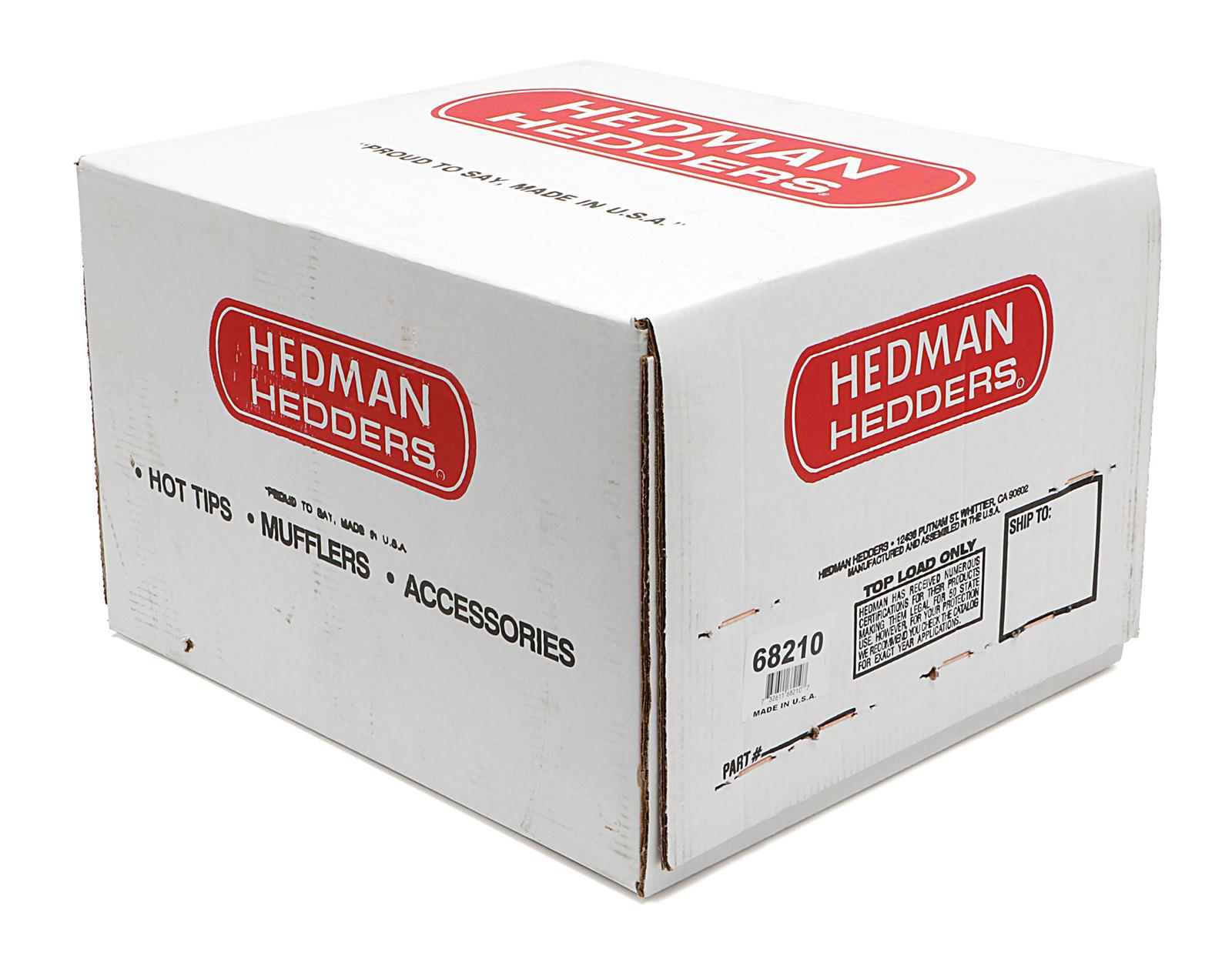 Hedman Street Headers for 1965-1974 CORVETTE - 68210 Headers, Street, Long Tube, Side Mount, Steel, Temporary Paint, Chevy, 396, 427, 454, Pair