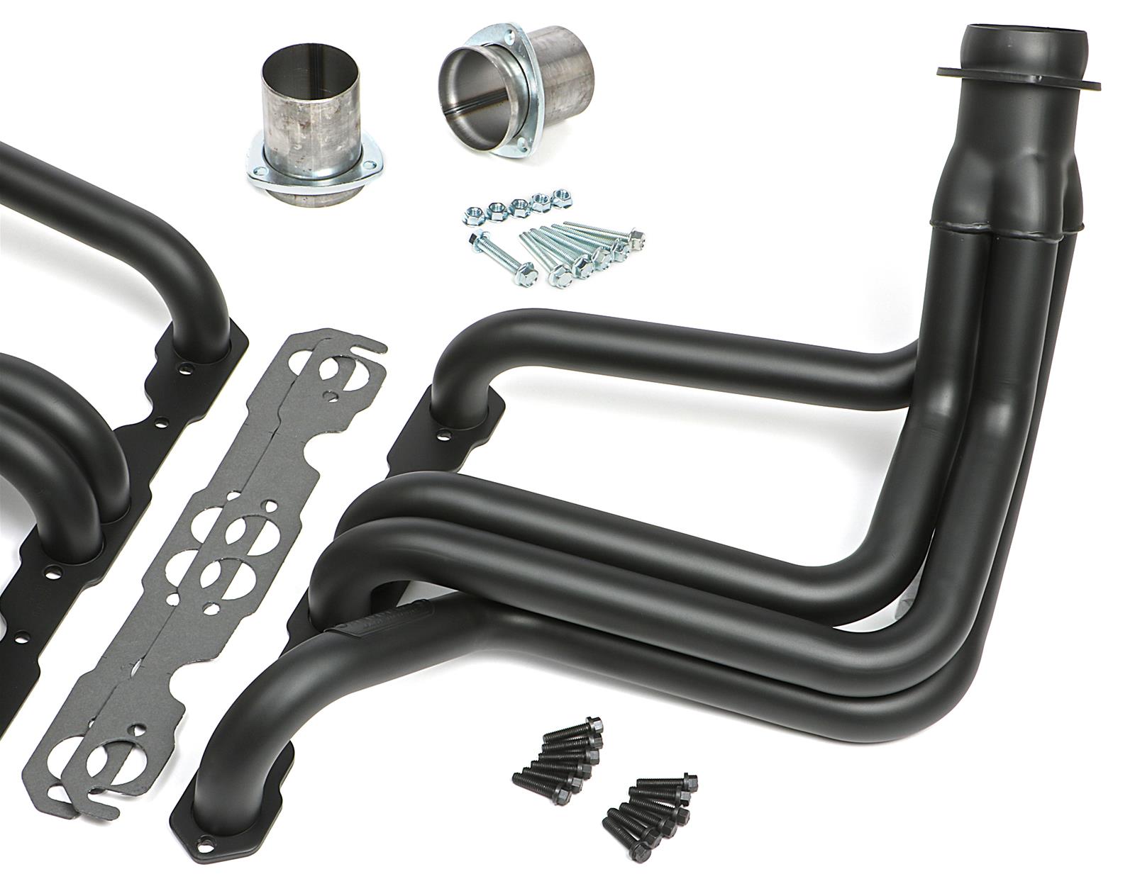 Hedman Street Headers 68233 Headers, Street, Long Tube, Steel, Black Ceramic Coated, Chevy, Pair
