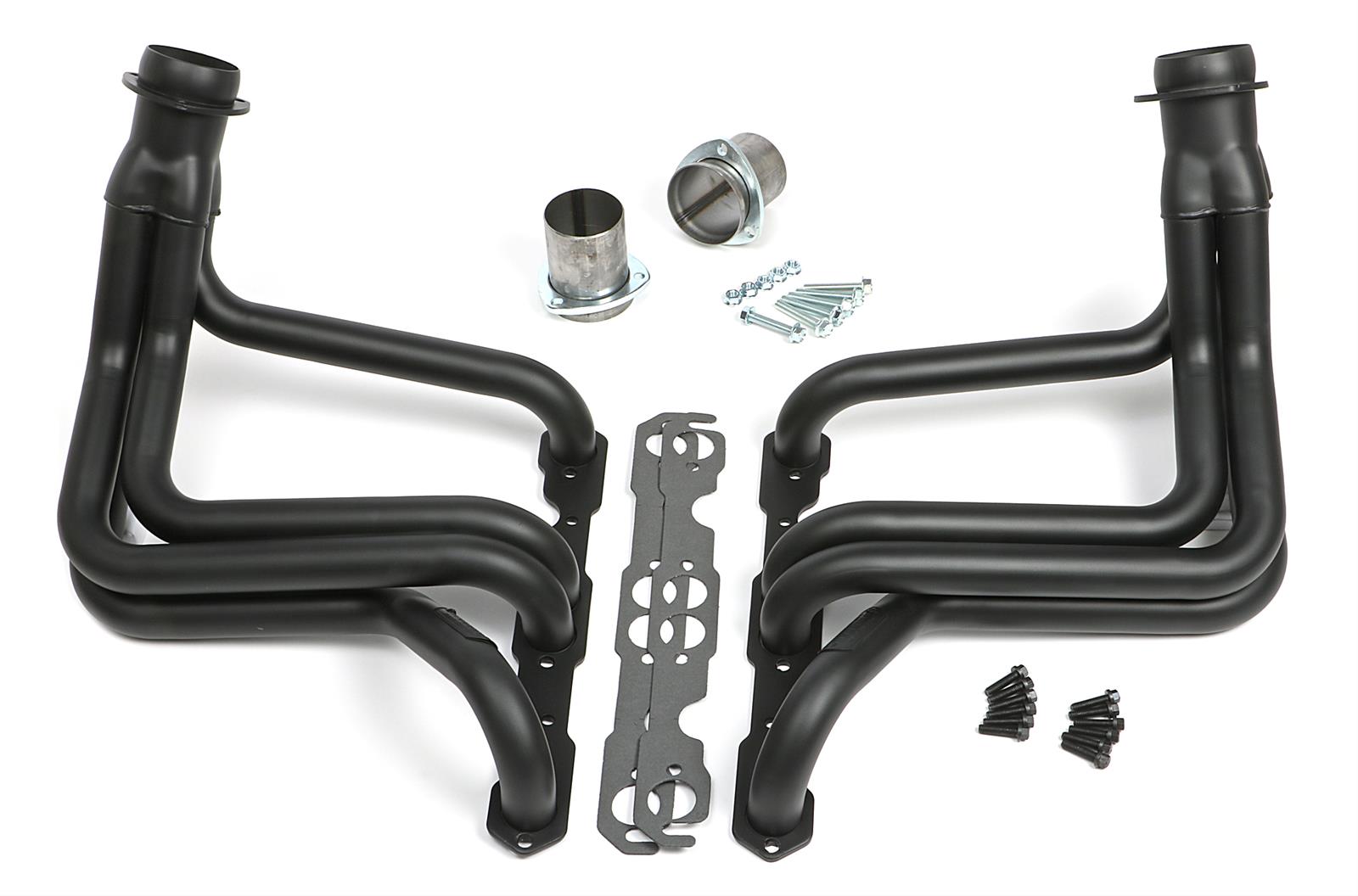 Hedman Street Headers 68233 Headers, Street, Long Tube, Steel, Black Ceramic Coated, Chevy, Pair thumbnail 4