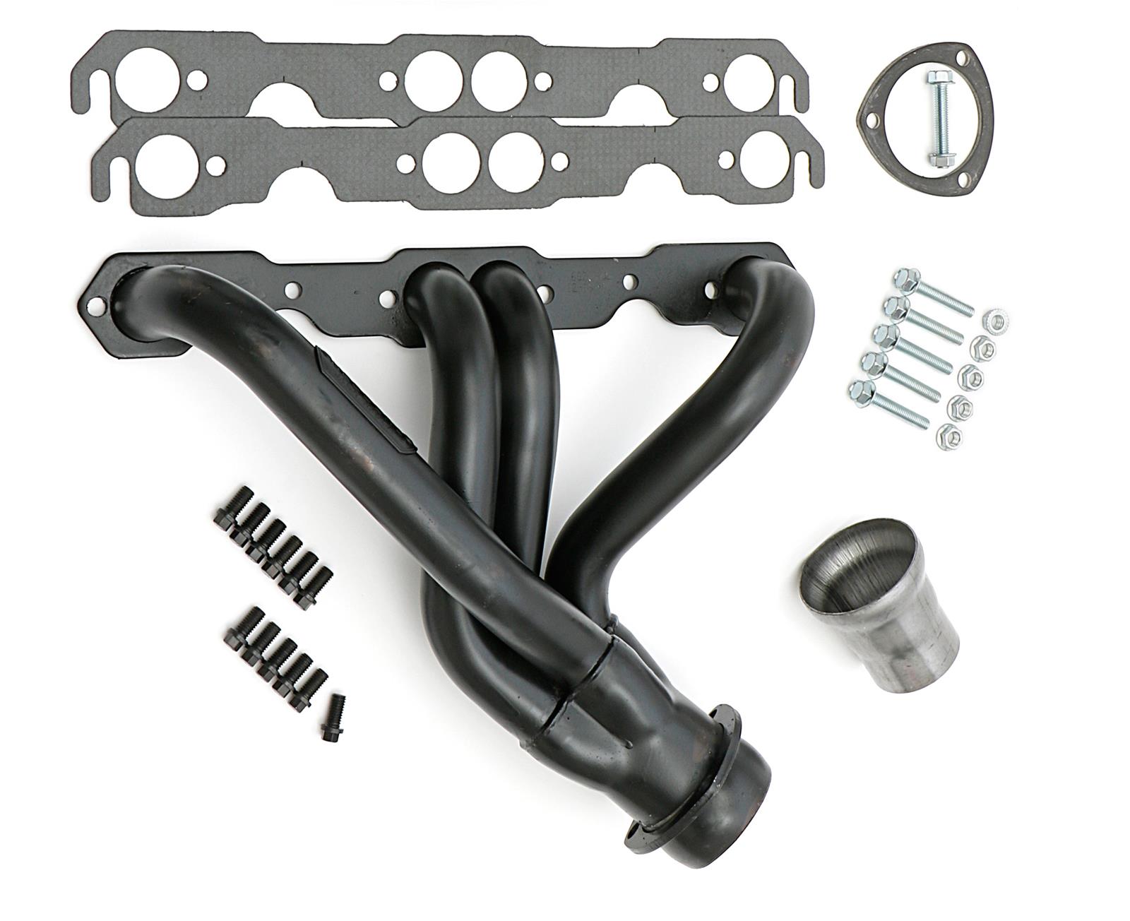 Hedman Street Headers 68260 Headers, Street, Mid-Length, Steel, Temporary Paint, Chevy, 265, 283, Pair