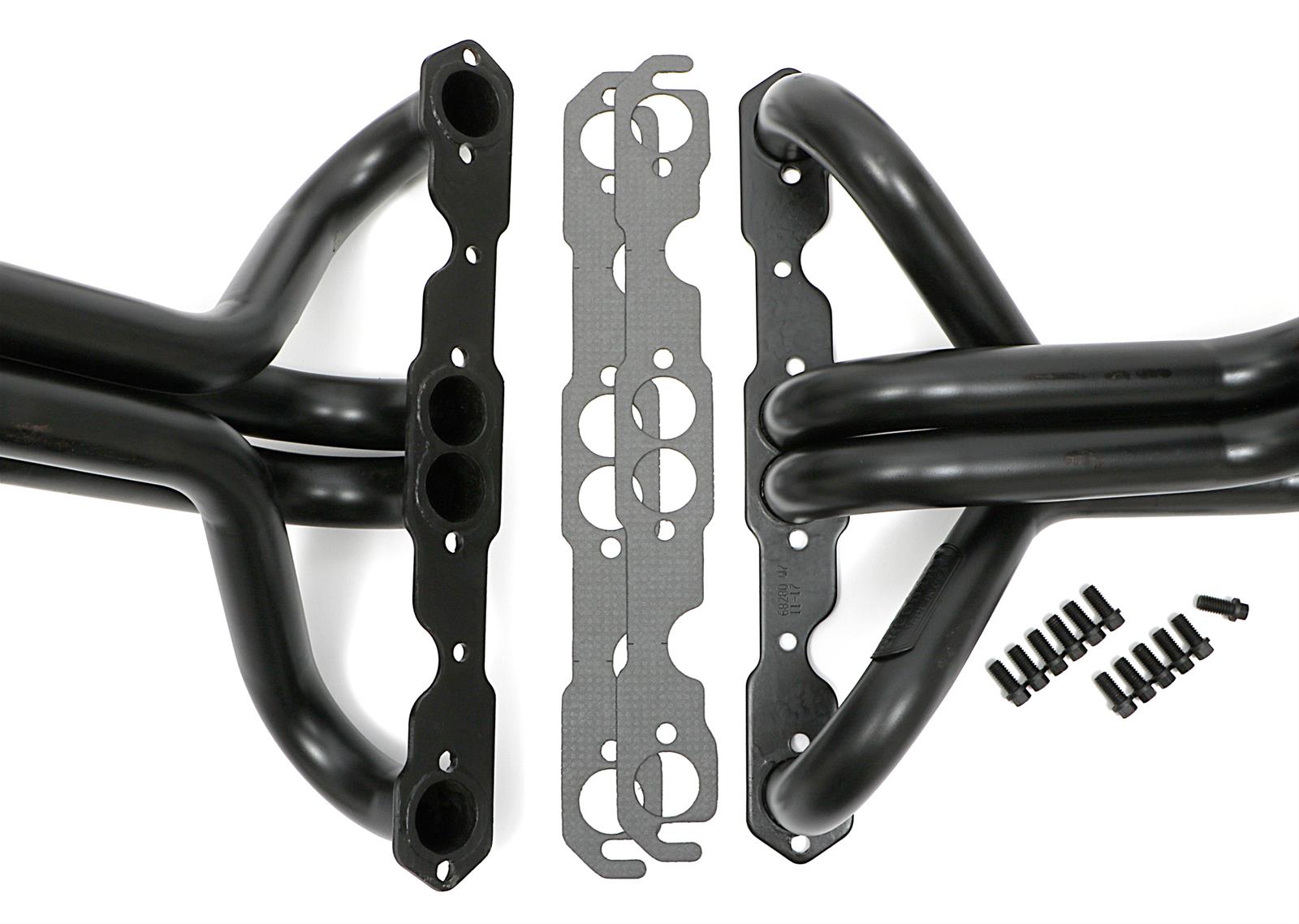 Hedman Street Headers 68280 Headers, Street, Long Tube, Side Mount, Steel, Temporary Paint, Chevy, 305, 327, 350, Pair thumbnail 3