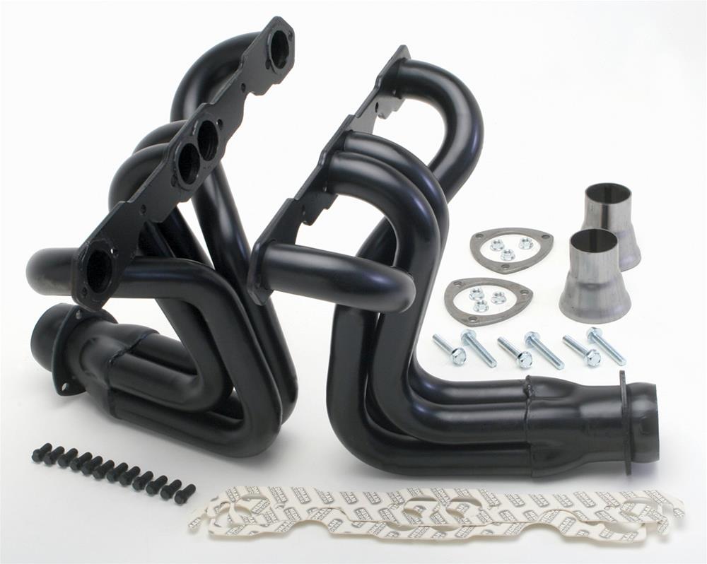 Hedman Street Headers 68280 Headers, Street, Long Tube, Side Mount, Steel, Temporary Paint, Chevy, 305, 327, 350, Pair thumbnail 7