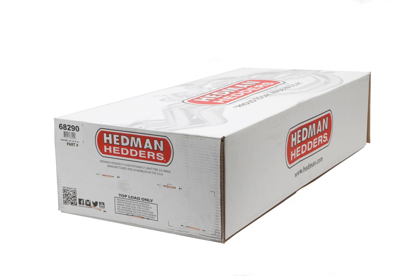 Hedman Street Headers 68290 Headers, Street, Long Tube, Steel, Temporary Paint, Chevy, Small Block, Pair thumbnail 4