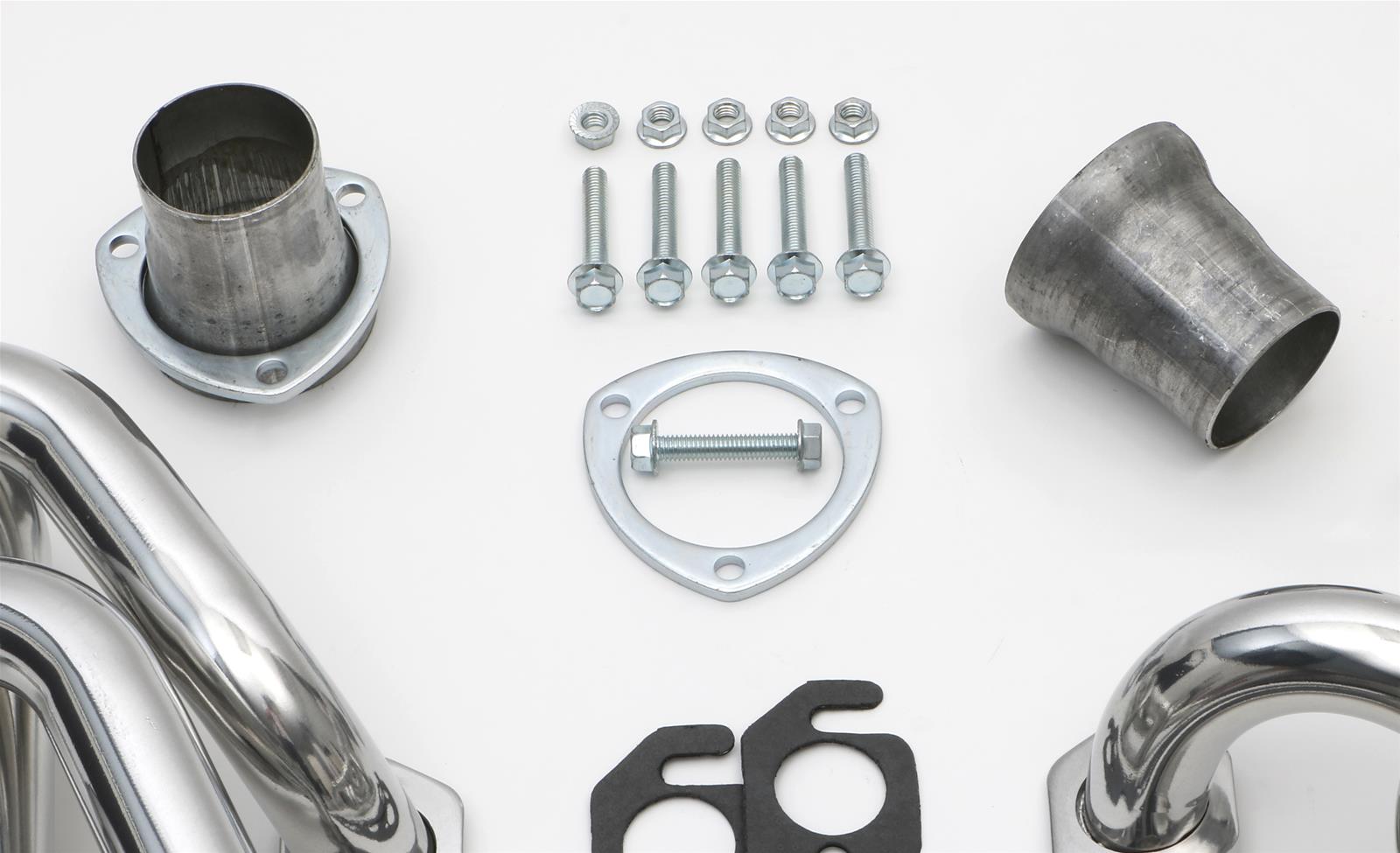 Hedman Street Headers 68296 Headers, Street, Long Tube, Steel, Silver Ceramic Coated, Chevy, Small Block, Pair thumbnail 6
