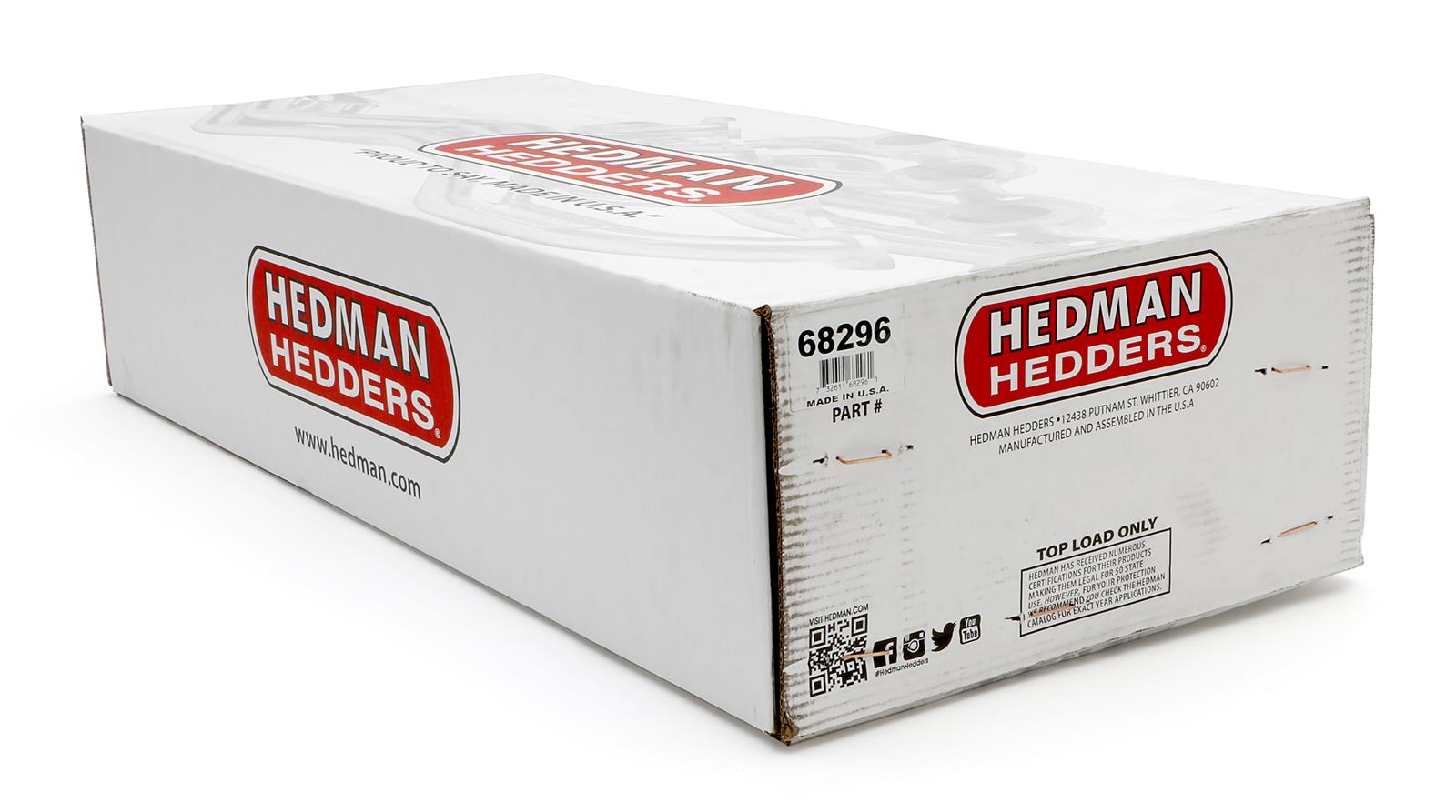 Hedman Street Headers 68296 Headers, Street, Long Tube, Steel, Silver Ceramic Coated, Chevy, Small Block, Pair thumbnail 7