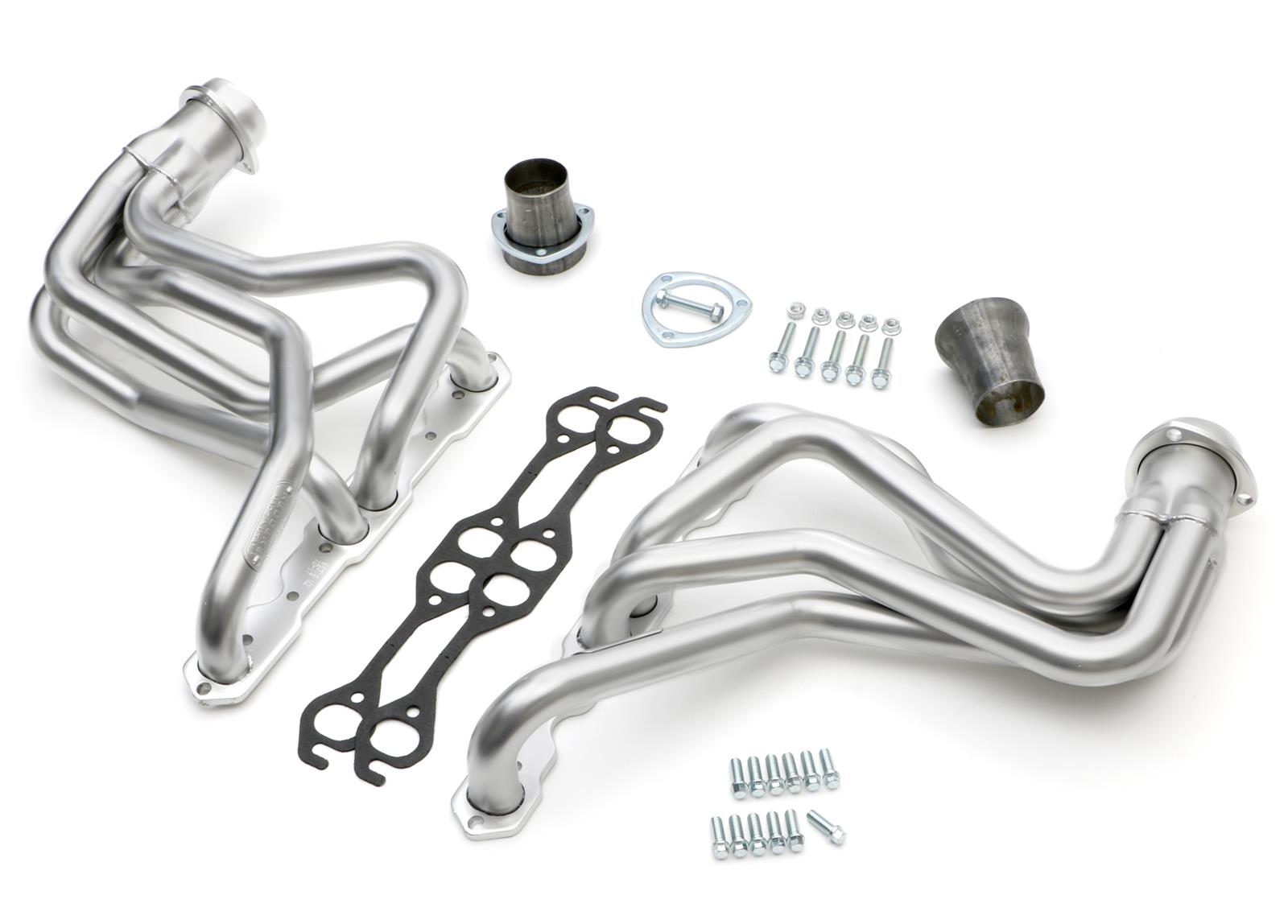Hedman Elite Extreme-Duty Headers 68318 Headers, Extreme-Duty, Long Tube, Steel, Silver Ceramic Coated, Buick, Chevy, Olds, Pontiac, Small Block, Pair thumbnail 3