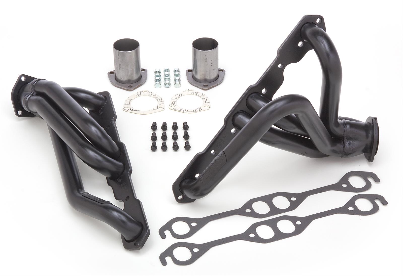 Hedman Hot Rodz Engine Swap Headers 68330 Headers, Swap, Mid-Length, Steel, Temporary Paint, Chevy, Oldsmobile, Pontiac, Pair thumbnail 2