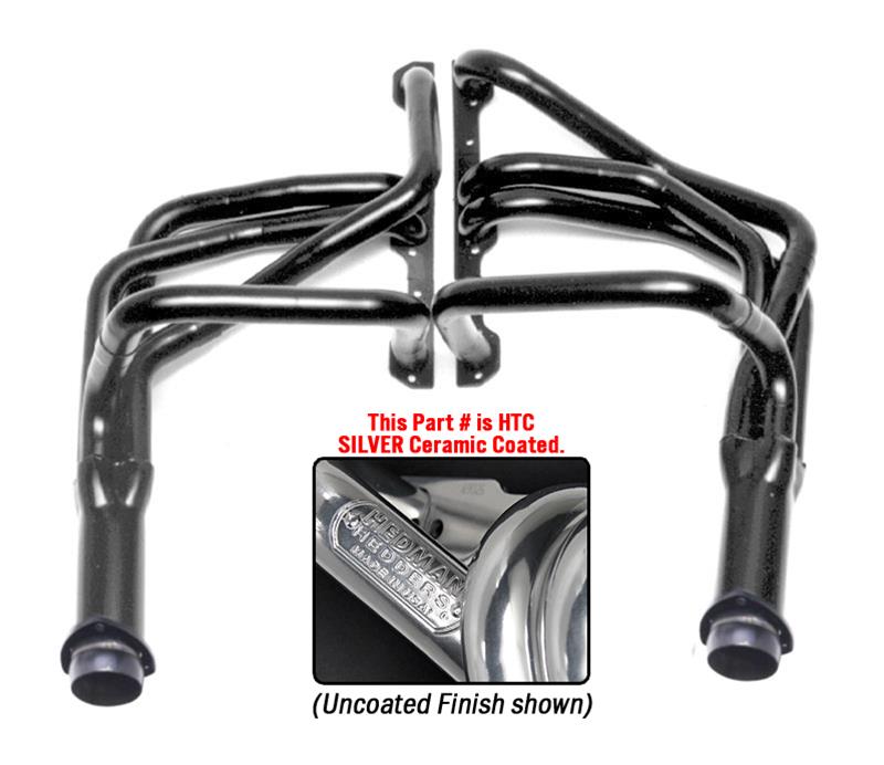 Hedman Street Headers 68346 Headers, Street, Long Tube, Steel, Silver Ceramic Coated, Chevy, Oldsmobile, Pontiac, Small Block, Pair thumbnail 3