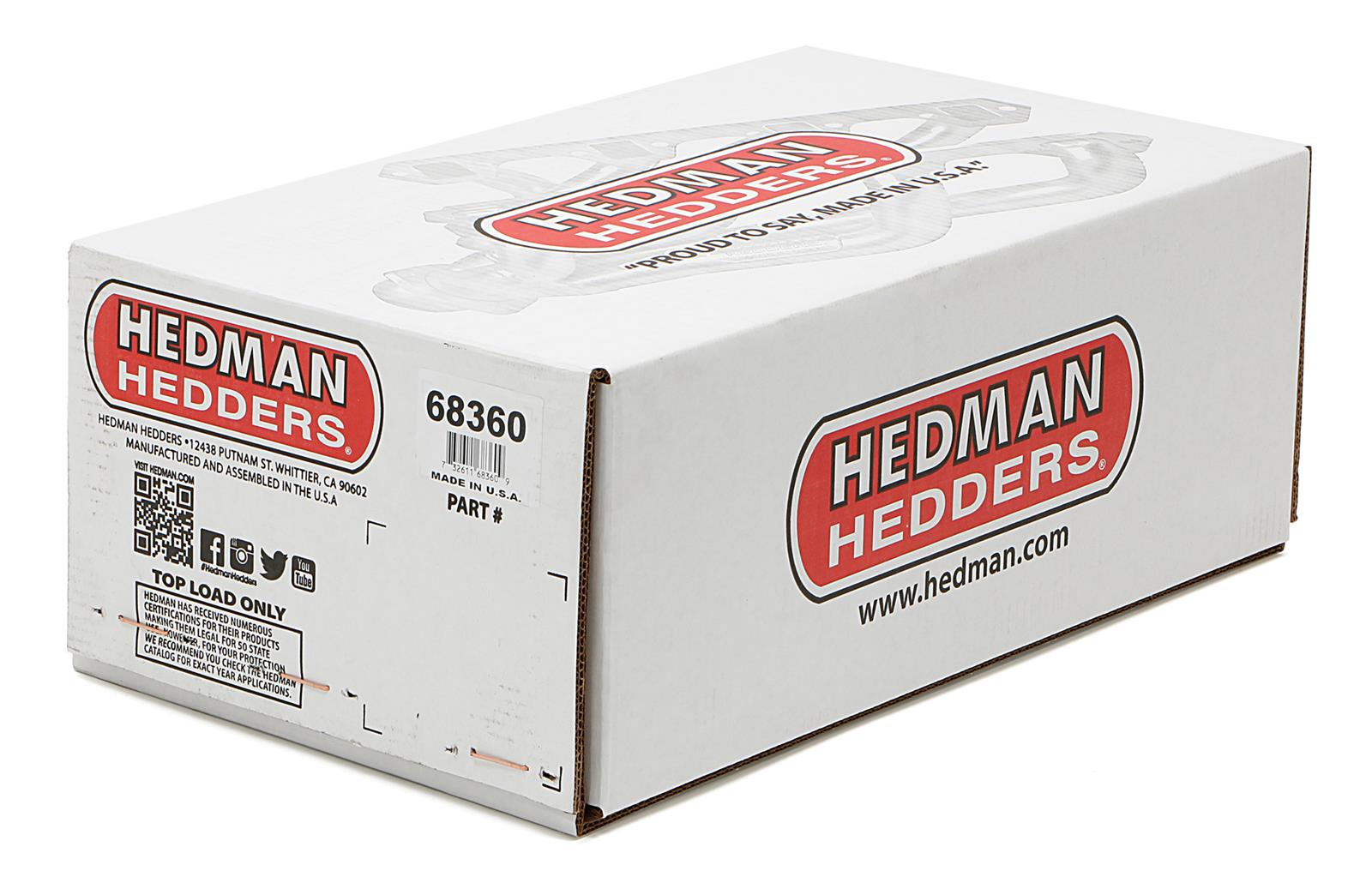 Hedman Traditional Block Hugger Headers for 1967-1982 LAND CRUISER, 1923-1954 STREET ROD - 68360 Headers, Traditional, Hugger, Steel, Temporary Paint, Toyota, Small Chevy, Pair thumbnail 5