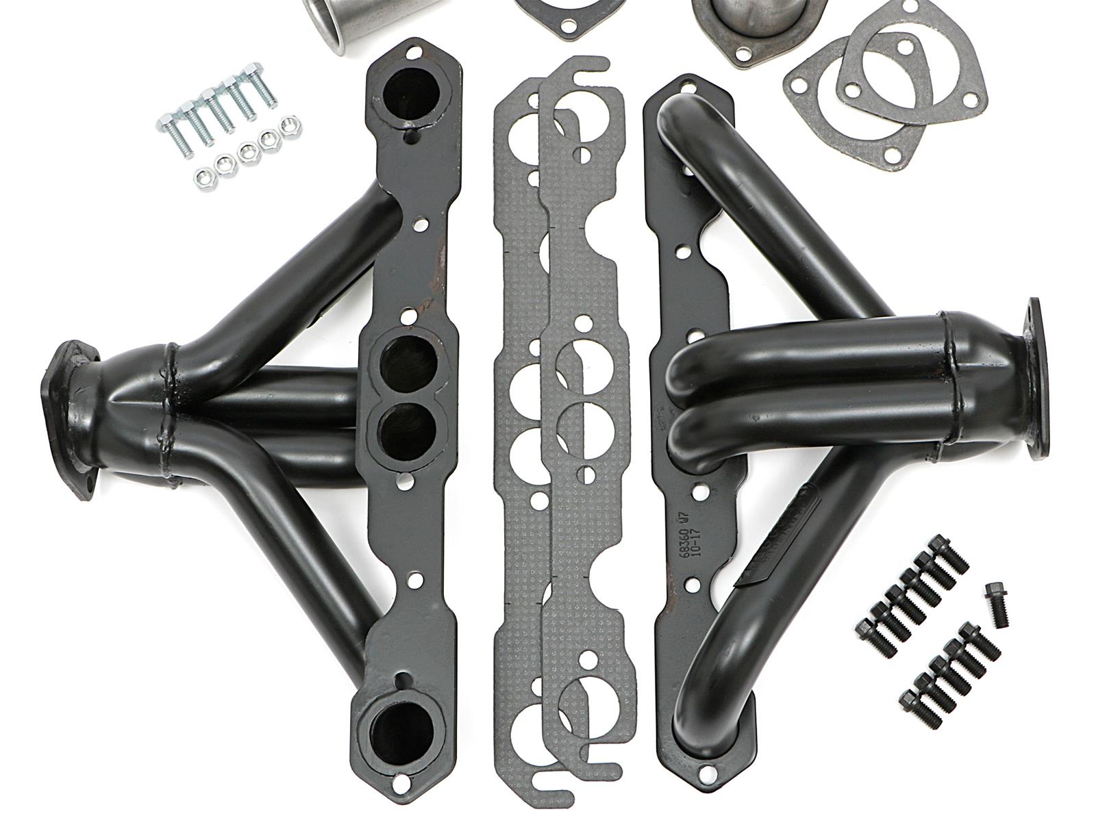 Hedman Traditional Block Hugger Headers for 1967-1982 LAND CRUISER, 1923-1954 STREET ROD - 68360 Headers, Traditional, Hugger, Steel, Temporary Paint, Toyota, Small Chevy, Pair thumbnail 2