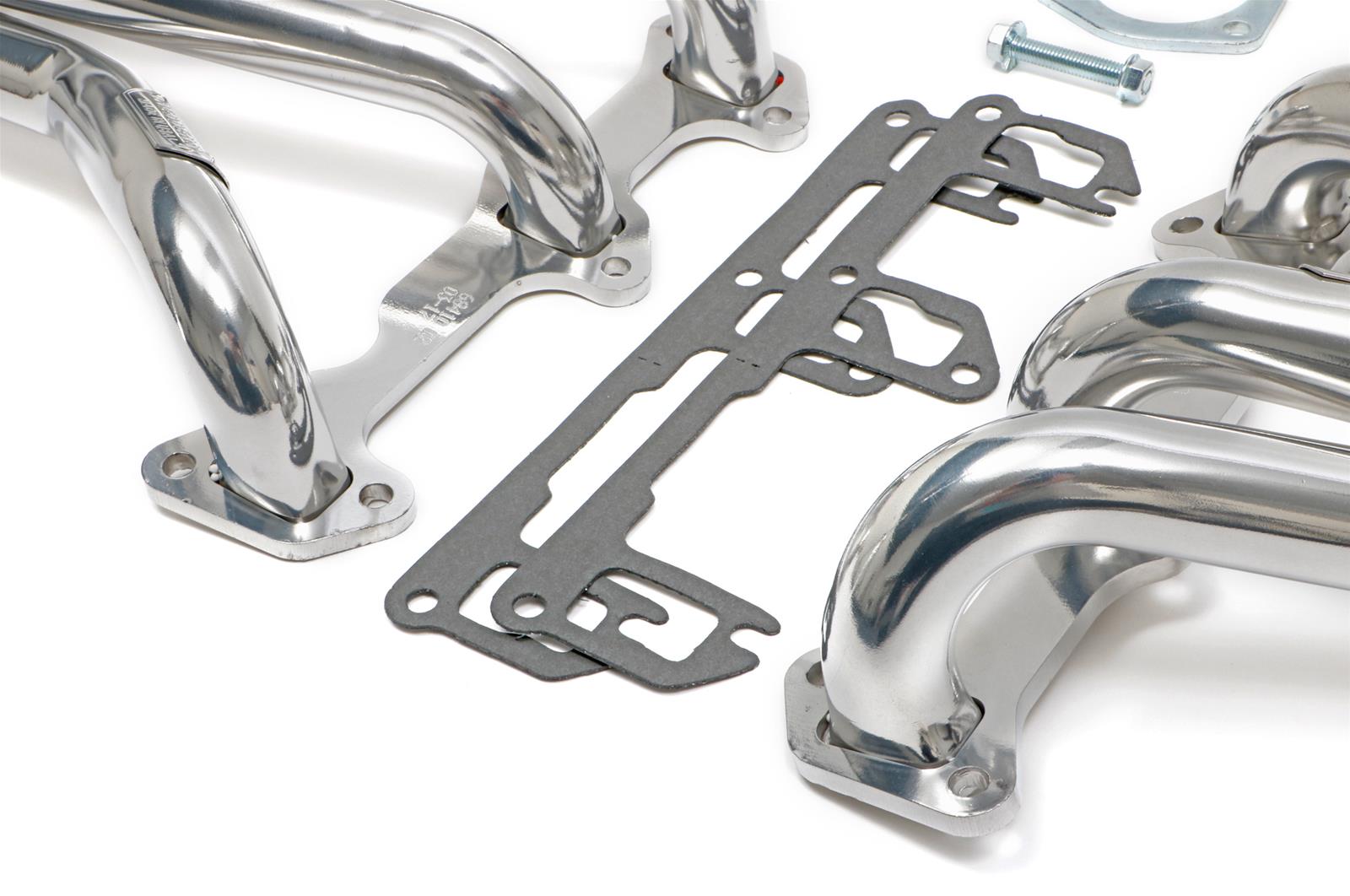 Hedman Street Headers 68416 Headers, Street, Long Tube, Steel, Silver Ceramic Coated, Buick, Chevy, Oldsmobile, Pontiac, 3.8L, Pair thumbnail 3