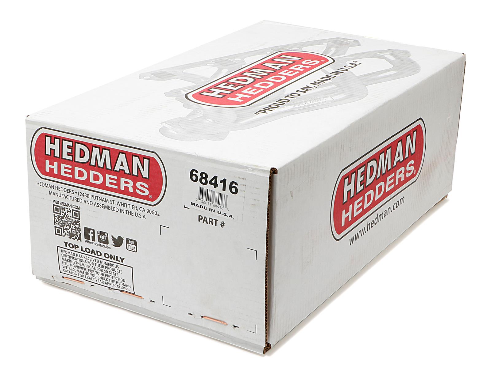 Hedman Street Headers 68416 Headers, Street, Long Tube, Steel, Silver Ceramic Coated, Buick, Chevy, Oldsmobile, Pontiac, 3.8L, Pair thumbnail 2
