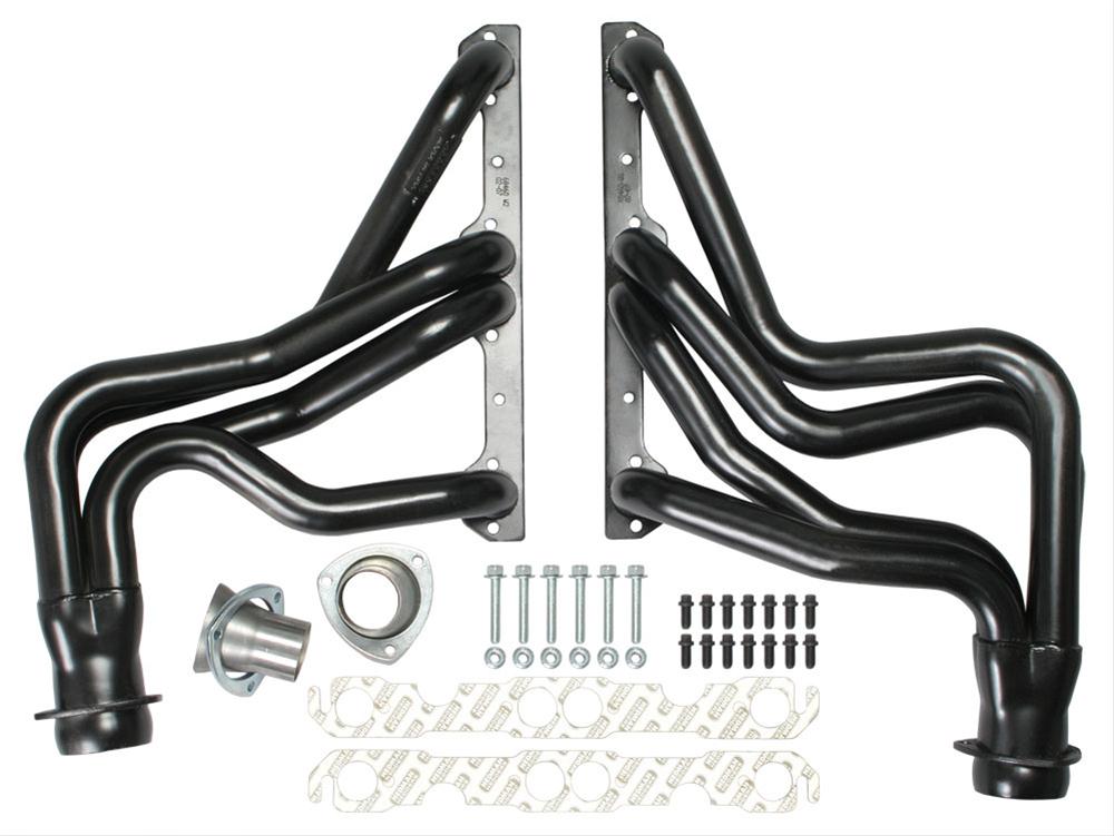 Hedman Street Headers 68463 Headers, Street, Long Tube, Steel, Black Ceramic Coated, Chevy, Pontiac, Pair thumbnail 3