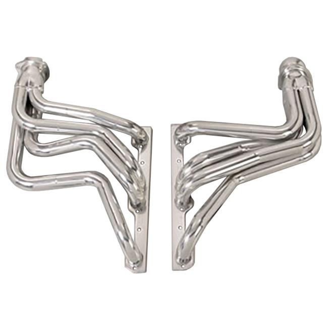 Hedman Street Headers 68466 Headers, Street, Long Tube, Steel, Silver Ceramic Coated, Chevy, Pontiac, 5.0, 5.7L, Pair thumbnail 4