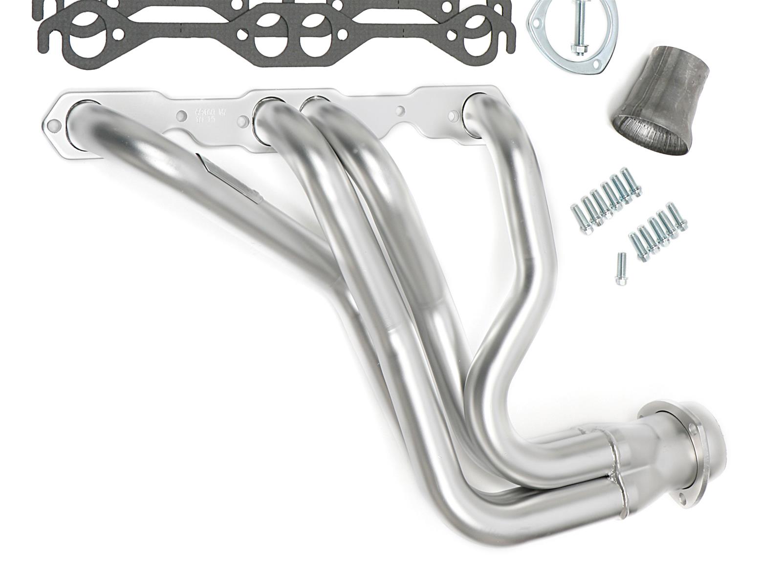 Hedman Elite Extreme-Duty Headers 68468 Headers, Extreme-Duty, Long Tube, Steel, Silver Ceramic Coated, Chevy, Pontiac, 5.0L, 5.7L, Pair