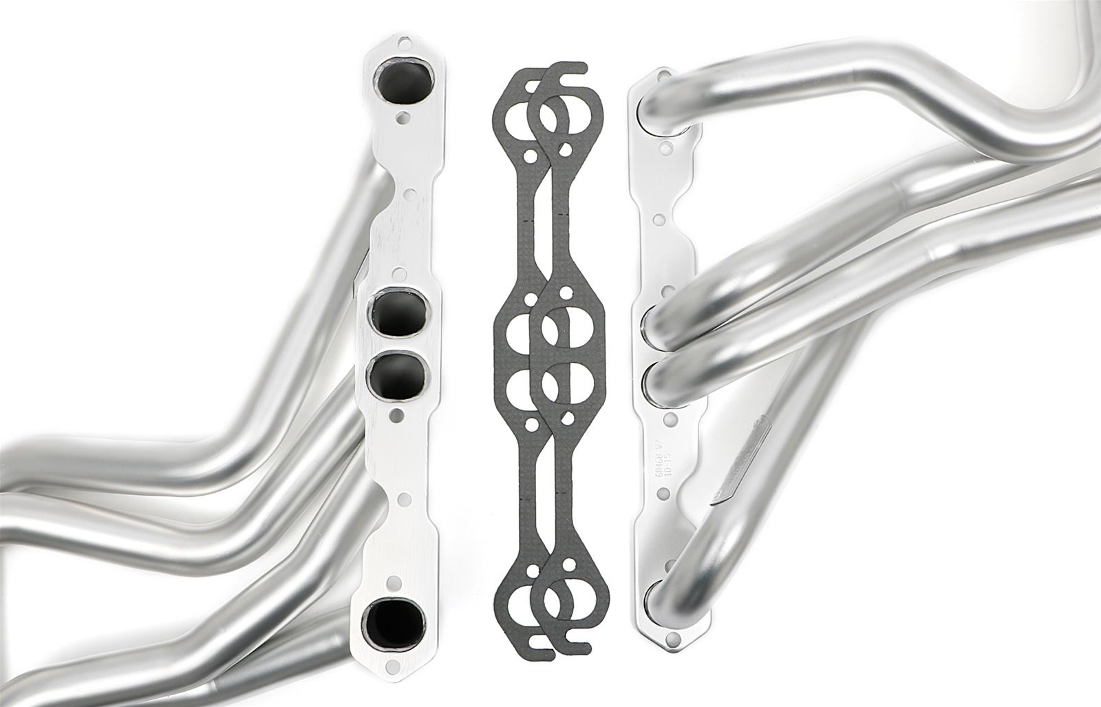 Hedman Elite Extreme-Duty Headers 68468 Headers, Extreme-Duty, Long Tube, Steel, Silver Ceramic Coated, Chevy, Pontiac, 5.0L, 5.7L, Pair thumbnail 3