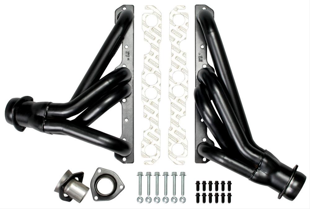 Hedman Street Headers 68473 Headers, Street, Mid-Length, Steel, Black Ceramic Coated, Chevy, Pontiac, Pair thumbnail 3