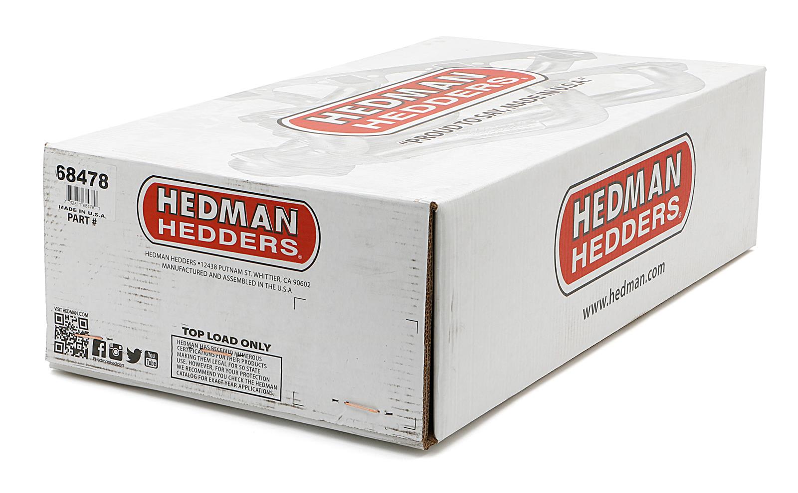 Hedman Elite Extreme-Duty Headers 68478 Headers, Extreme-Duty, Mid-Length, Steel, Silver Ceramic Coated, Chevy, Pontiac, 5.0L, 5.7L, Pair thumbnail 5