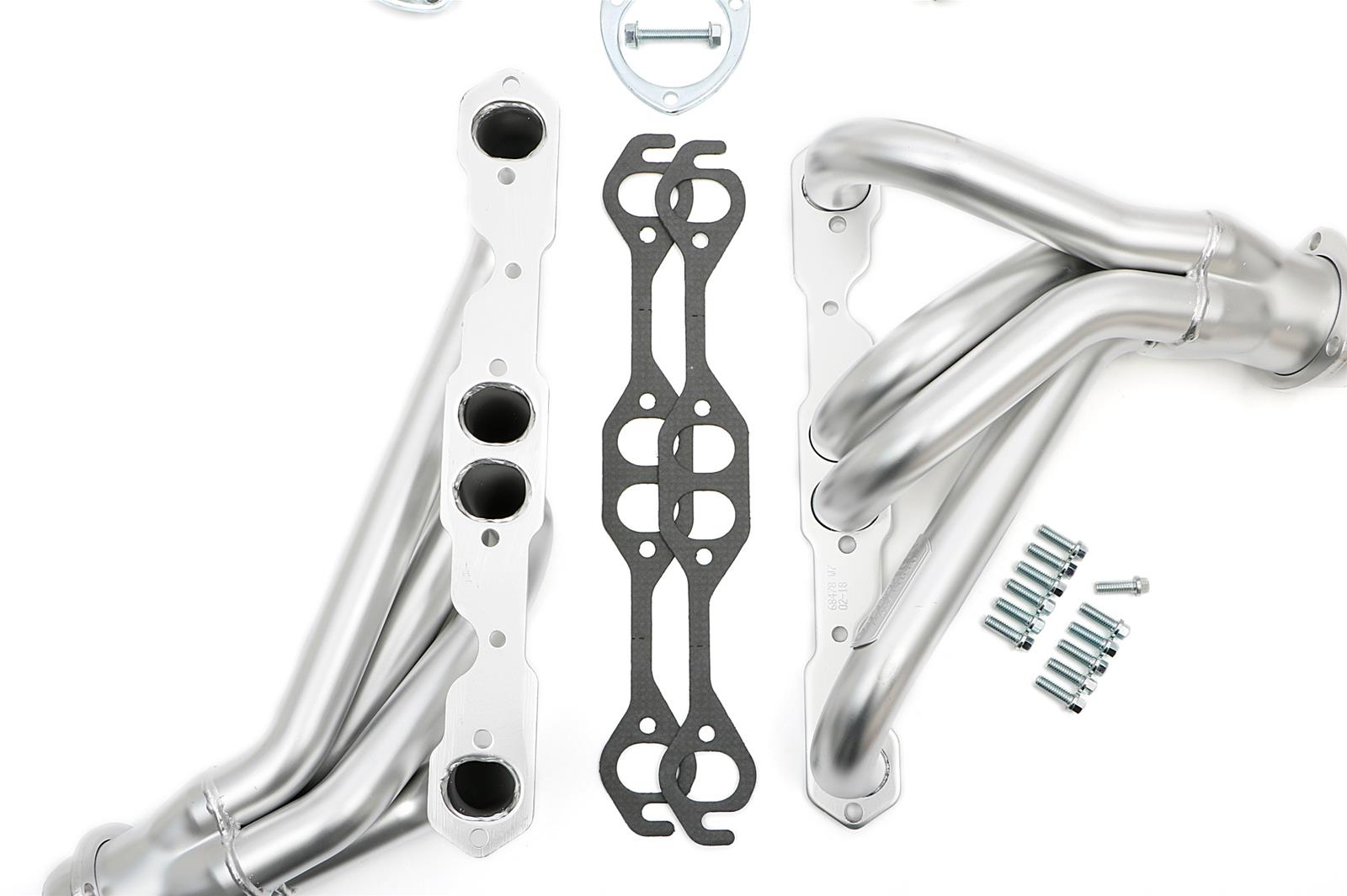 Hedman Elite Extreme-Duty Headers 68478 Headers, Extreme-Duty, Mid-Length, Steel, Silver Ceramic Coated, Chevy, Pontiac, 5.0L, 5.7L, Pair thumbnail 3