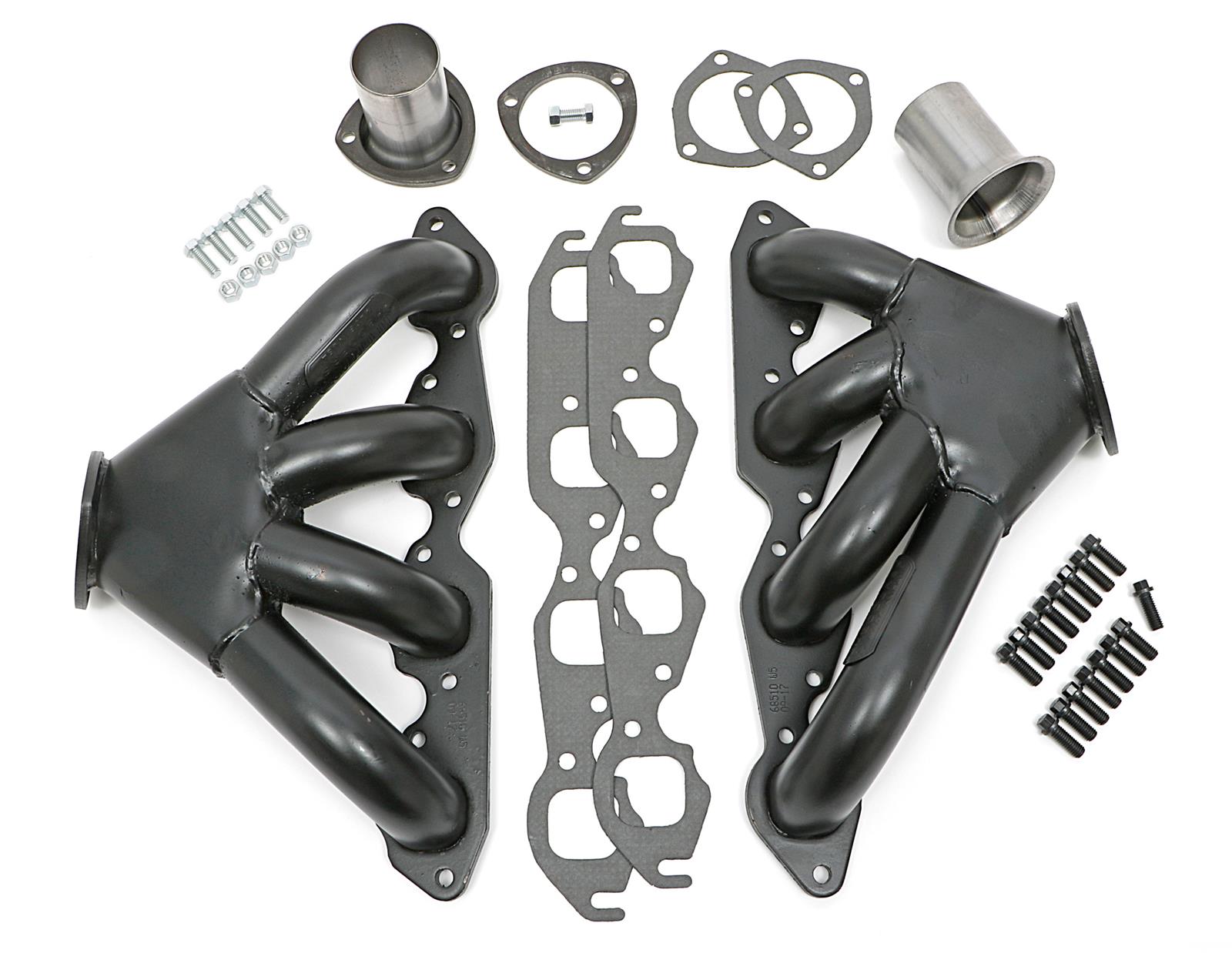 Hedman Tight Tubes Street Rod Headers for 1923-1954 STREET ROD - 68510 Headers, Rod, Block Hugger, Steel, Temporary Paint, Chevy, Big Block, Pair
