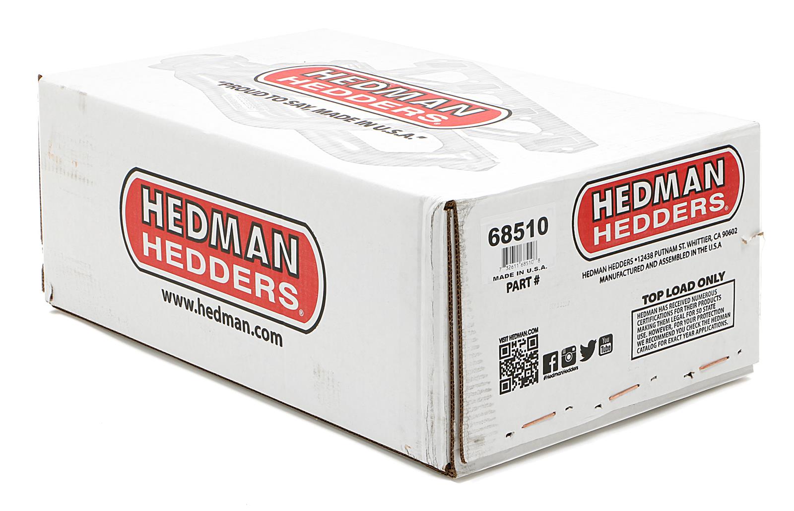 Hedman Tight Tubes Street Rod Headers for 1923-1954 STREET ROD - 68510 Headers, Rod, Block Hugger, Steel, Temporary Paint, Chevy, Big Block, Pair thumbnail 5