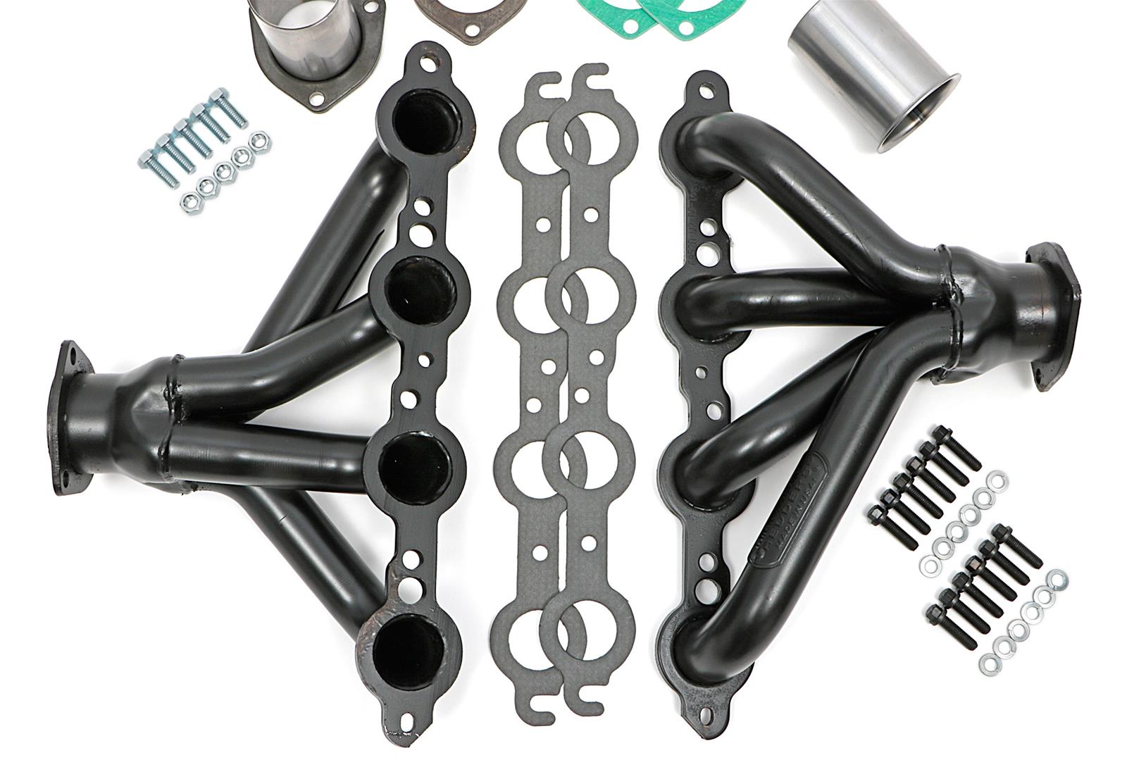 Hedman Traditional Block Hugger Headers for 1923-1949 STREET ROD - 68520 Headers, Traditional, Hugger, Steel, Temporary Paint, Small LS, Pair thumbnail 3