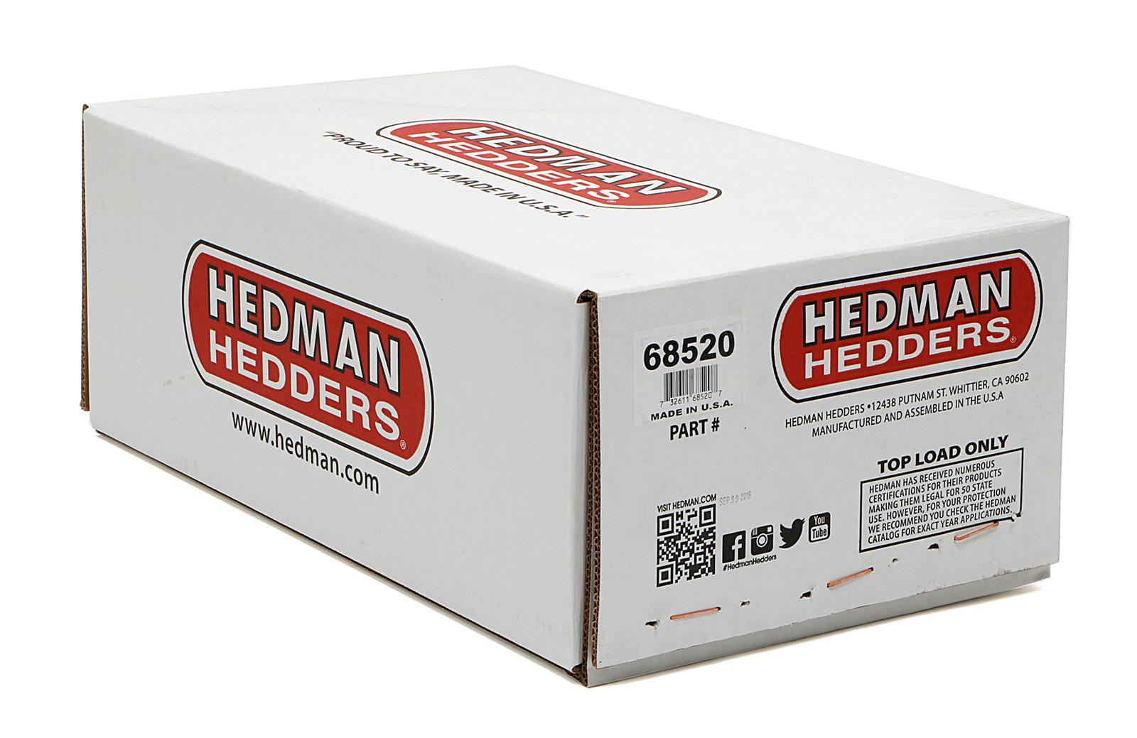 Hedman Traditional Block Hugger Headers for 1923-1949 STREET ROD - 68520 Headers, Traditional, Hugger, Steel, Temporary Paint, Small LS, Pair thumbnail 5