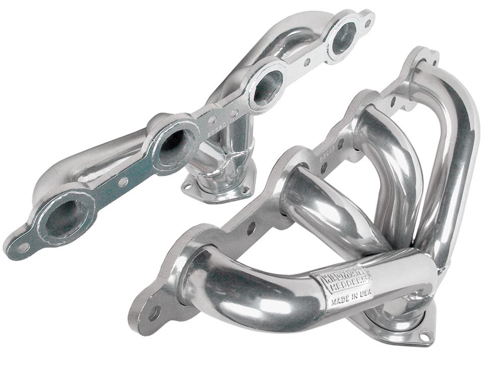 Hedman Traditional Block Hugger Headers for 1923-1949 STREET ROD - 68526 Headers, Traditional, Hugger, Steel, Silver Ceramic Coated, Small LS, Pair thumbnail 3