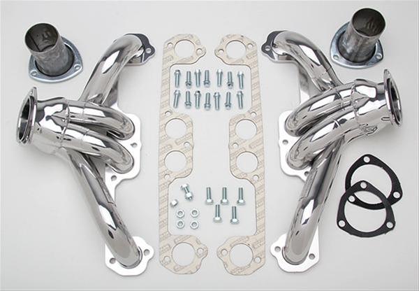 Hedman Traditional Block Hugger Headers 68536 Headers, Traditional, Hugger, Steel, Silver Ceramic Coated, Chevy W-Block, Pair thumbnail 4