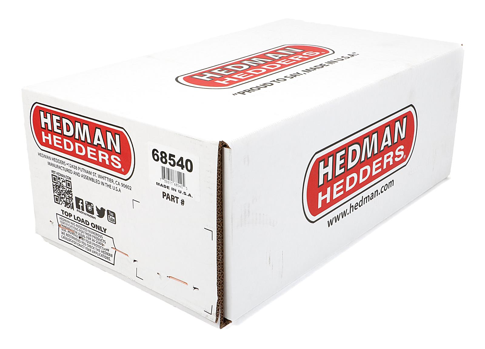 Hedman Specialty and Engine Swap Headers 68540 Headers, Swap, Mid-Length, Steel, Temporary Paint, Chevy, GMC, Small Block LS, Pair thumbnail 2