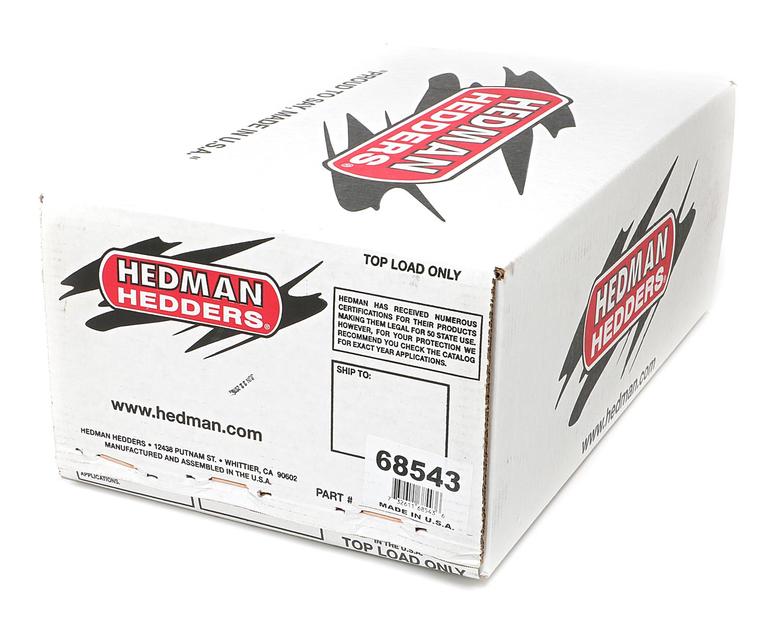 Hedman Specialty and Engine Swap Headers 68543 Headers, Swap, Mid-Length, Steel, Black Ceramic Coated, Chevy, GMC, Pair thumbnail 4