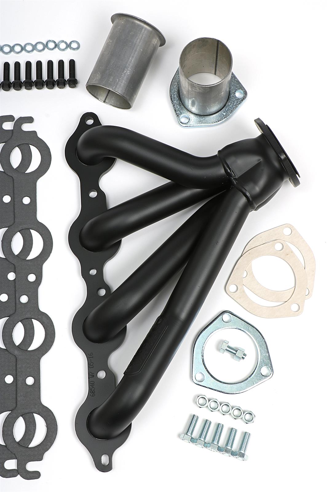 Hedman Specialty and Engine Swap Headers 68543 Headers, Swap, Mid-Length, Steel, Black Ceramic Coated, Chevy, GMC, Pair thumbnail 2