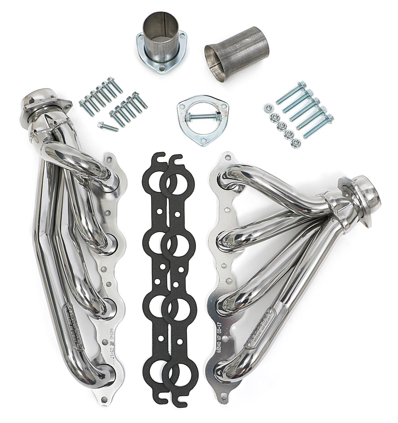 Hedman Specialty and Engine Swap Headers 68546 Headers, Swap, Mid-Length, Steel, Silver Ceramic Coated, Buick, Chevy, Oldsmobile, Pontiac, Small Block LS, Pair