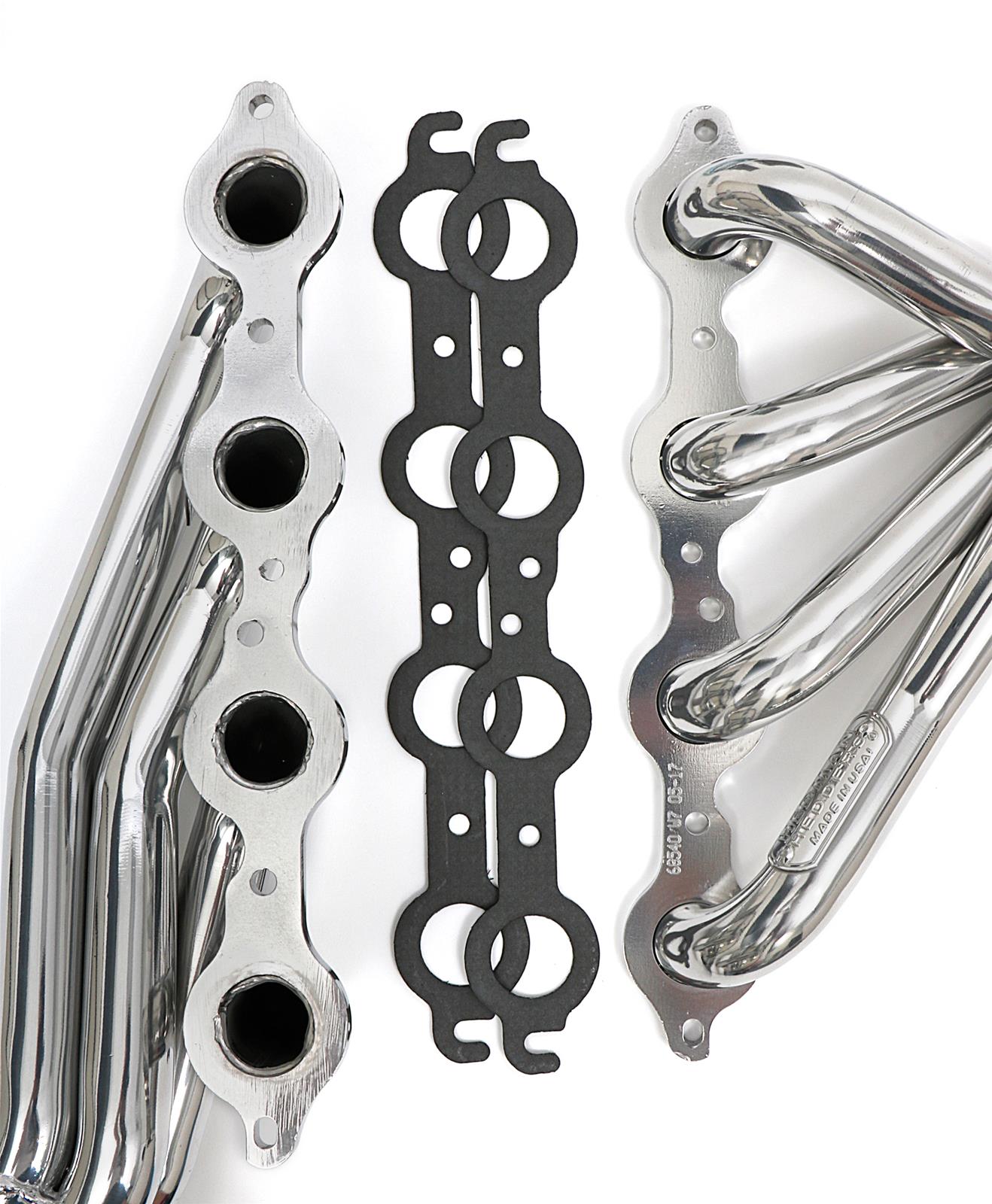 Hedman Specialty and Engine Swap Headers 68546 Headers, Swap, Mid-Length, Steel, Silver Ceramic Coated, Buick, Chevy, Oldsmobile, Pontiac, Small Block LS, Pair thumbnail 3