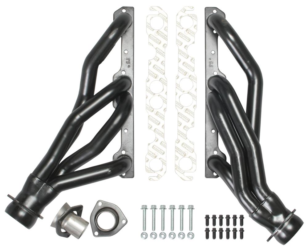 Hedman Street Headers 68607 Headers, Street, Mid-Length, Steel, Temporary Paint, Buick, Chevy, Oldsmobile, Small Block, Pair thumbnail 3