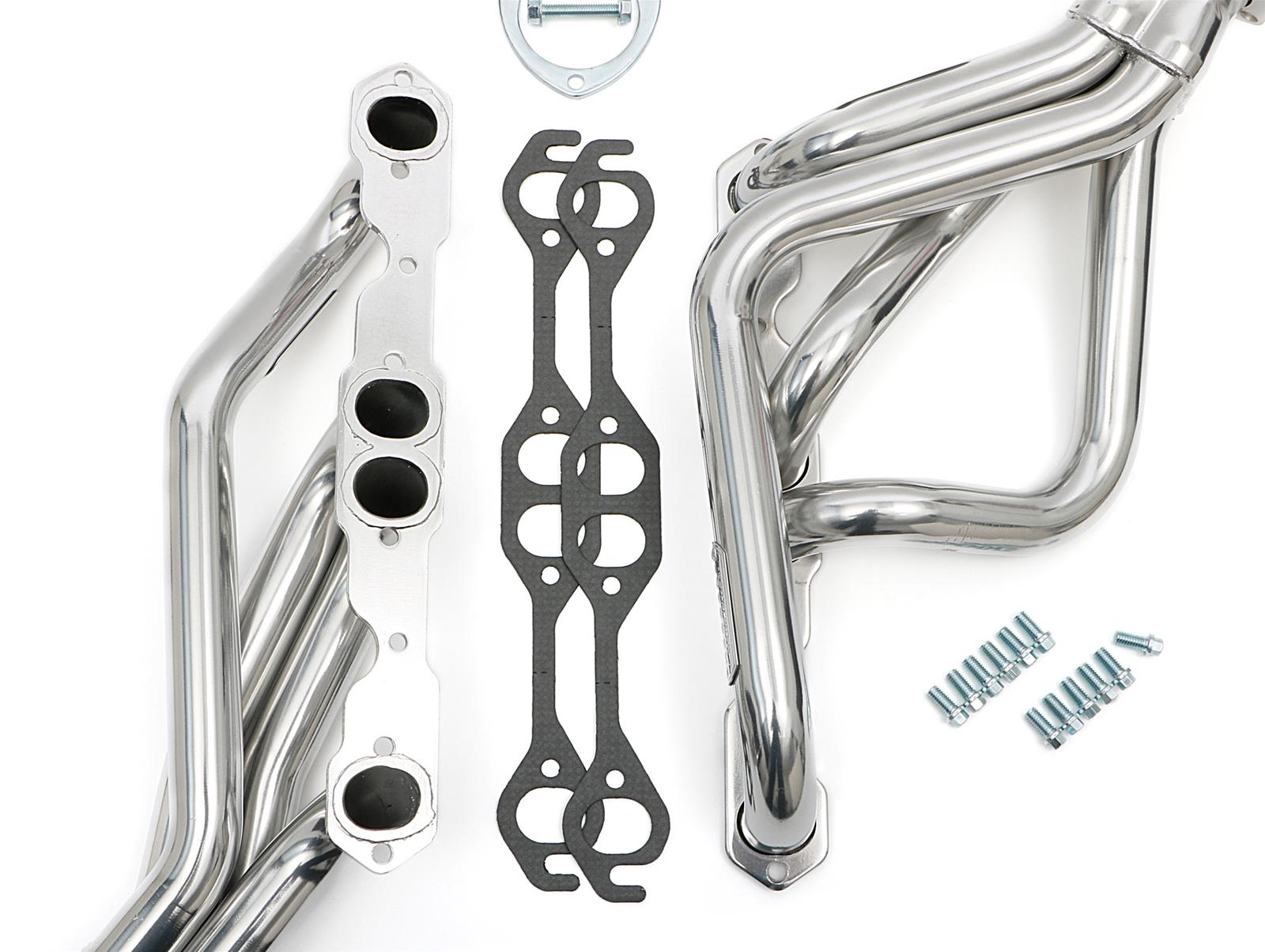 Hedman Street Headers 68626 Headers, Street, Mid-Length, Steel, Silver Ceramic Coated, Buick, Chevy, Oldsmobile, Pontiac, Pair thumbnail 3