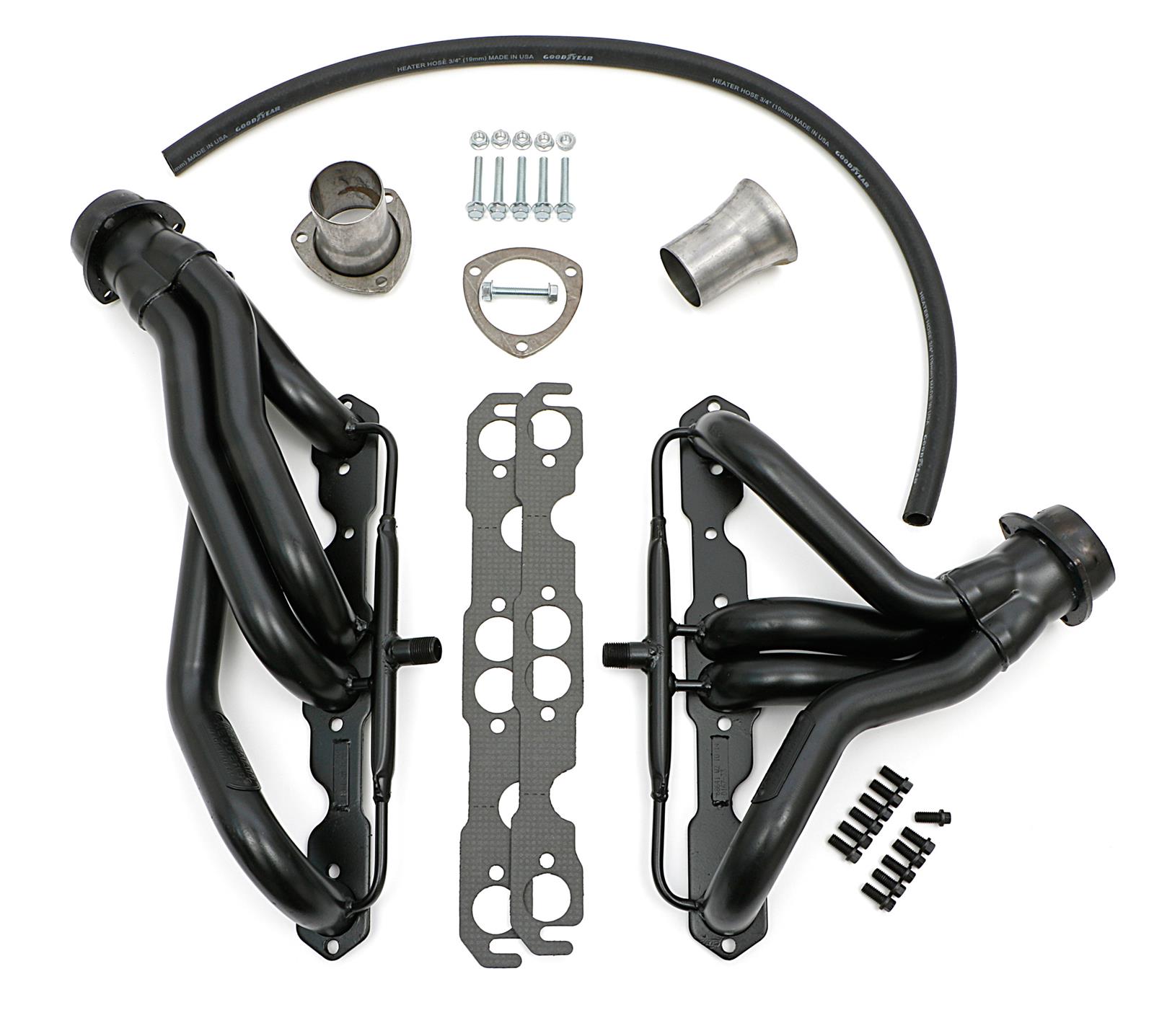 Hedman Street Headers 68641 Headers, Street, Mid-Length, Steel, Temporary Paint, Buick, Chevy, GMC, Oldsmobile, Pontiac, Small Block, Pair