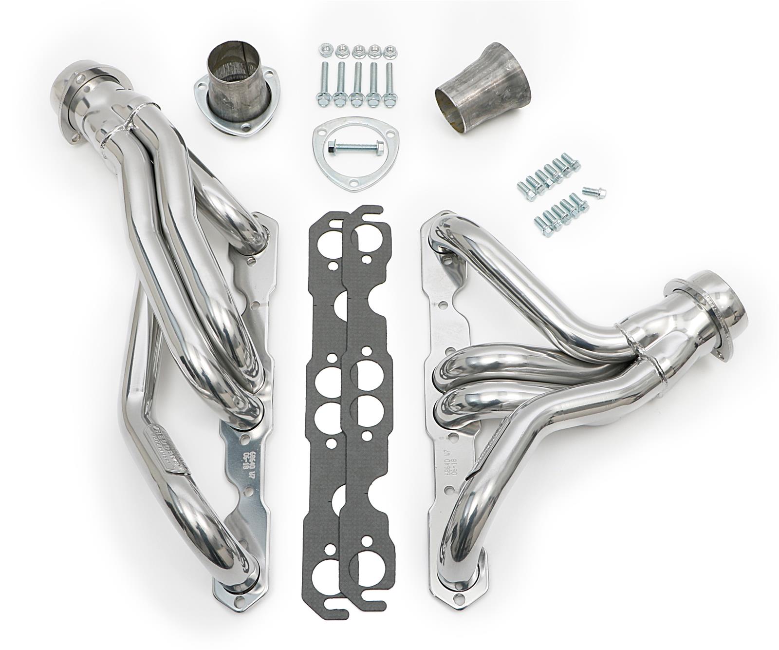 Hedman Street Headers 68646 Headers, Street, Mid-Length, Steel, Silver Ceramic Coated, Chevy, Camaro, Small Block, Pair thumbnail 2