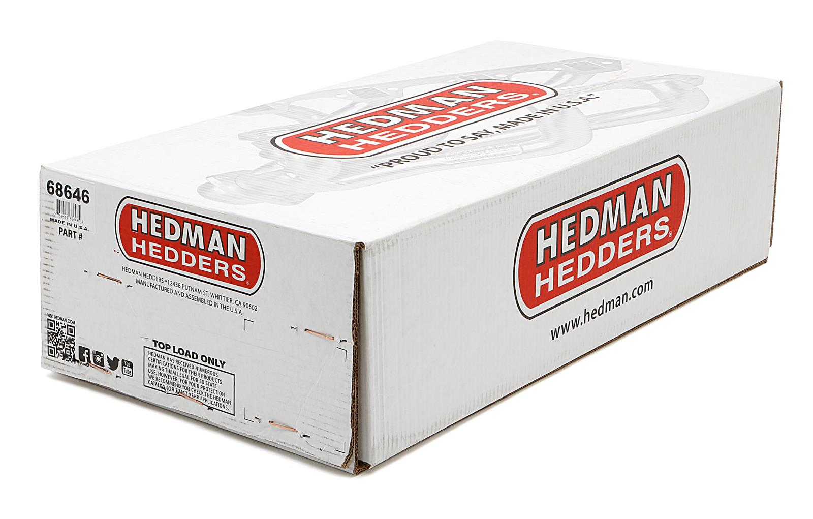 Hedman Street Headers 68646 Headers, Street, Mid-Length, Steel, Silver Ceramic Coated, Chevy, Camaro, Small Block, Pair thumbnail 5