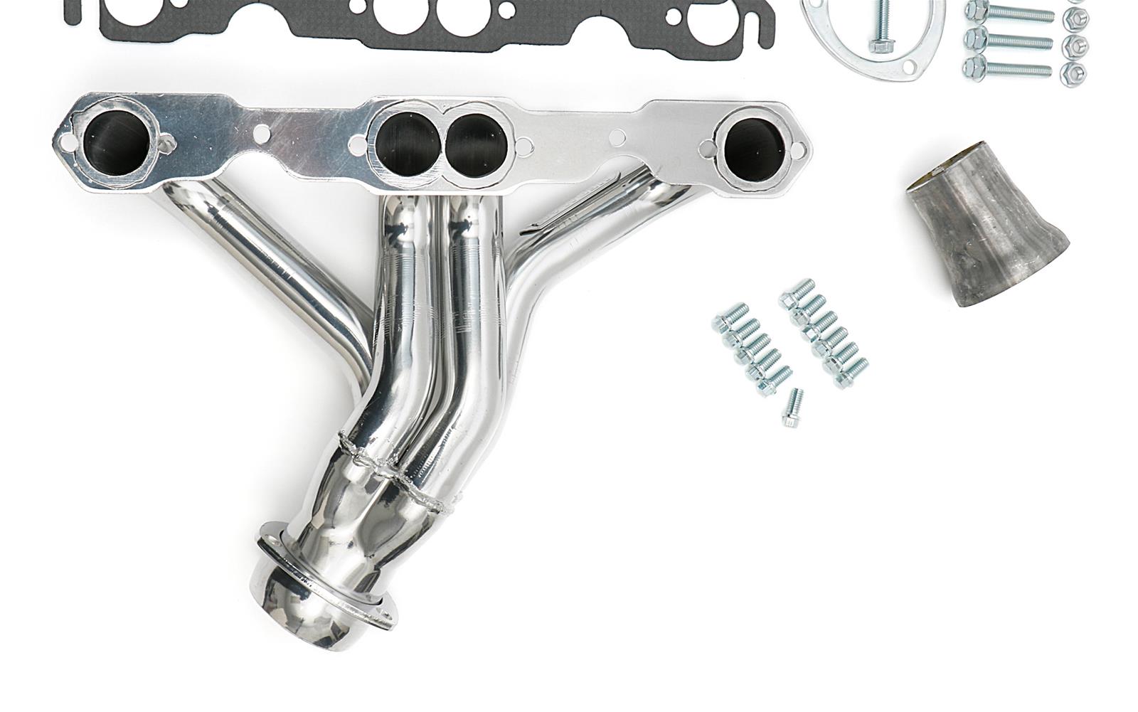 Hedman Street Headers 68646 Headers, Street, Mid-Length, Steel, Silver Ceramic Coated, Chevy, Camaro, Small Block, Pair thumbnail 6