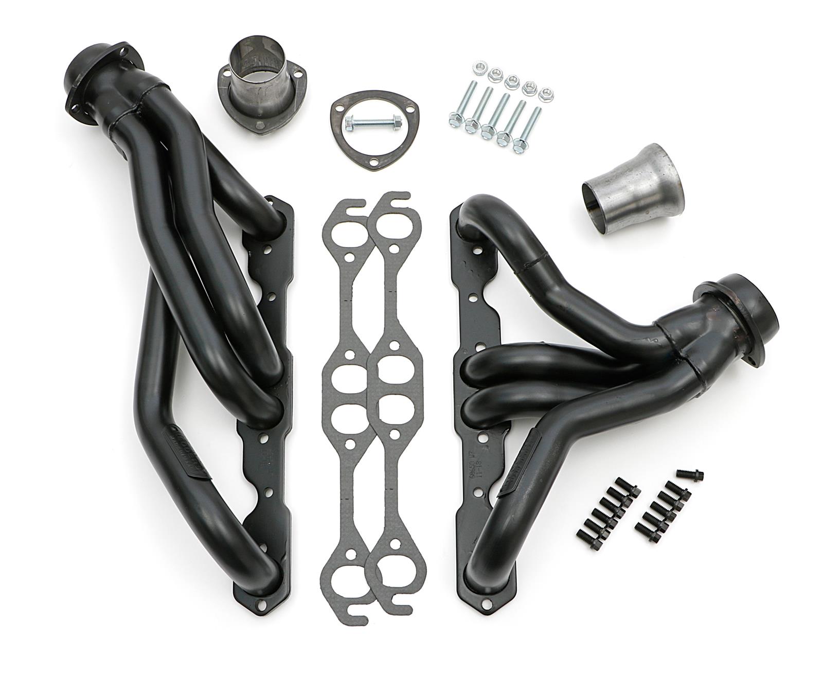 Hedman Street Headers 68650 Headers, Street, Mid-Length, Steel, Temporary Paint, Buick, Chevy, Oldsmobile, Pontiac, Pair