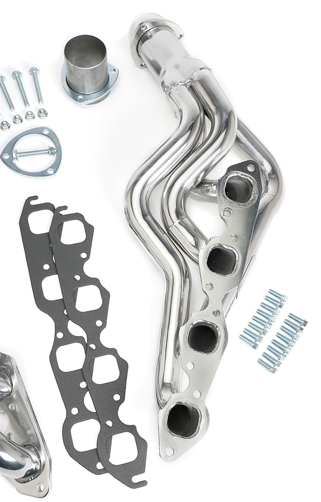 Hedman Street Headers 68666 Headers, Street, Mid-Length, Steel, Silver Ceramic Coated, Chevy, Big Block, Pair thumbnail 8