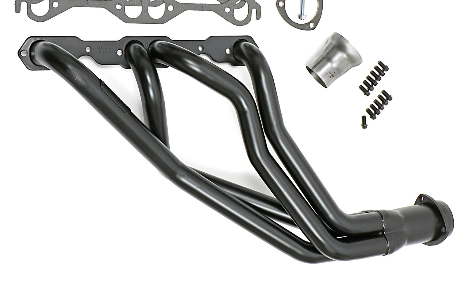 Hedman Street Headers 68670 Headers, Street, Long Tube, Steel, Temporary Paint, Chevy, Small Block, Pair thumbnail 4