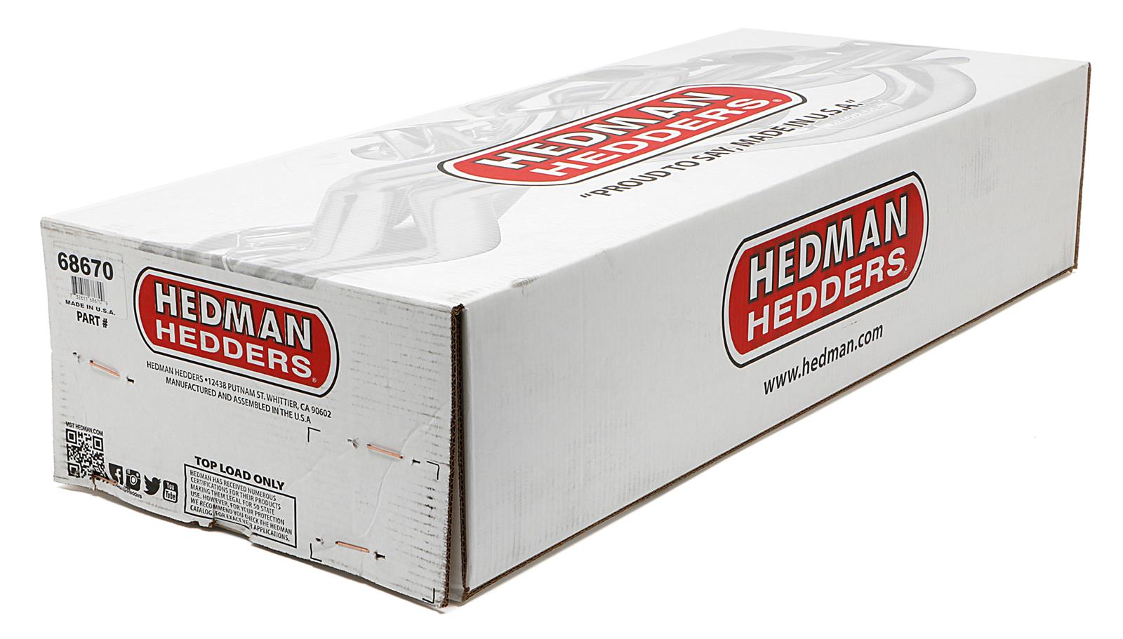 Hedman Street Headers 68670 Headers, Street, Long Tube, Steel, Temporary Paint, Chevy, Small Block, Pair thumbnail 5