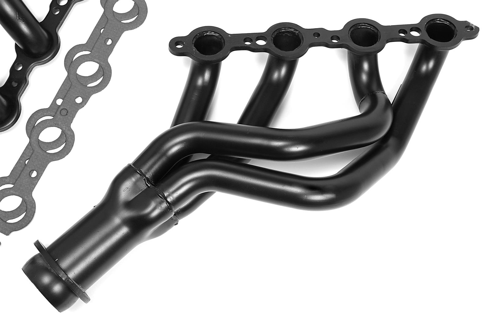 Hedman Hot Rodz Engine Swap Headers 68710 Headers, Swap, Mid-Length, Steel, Temporary Paint, Chevy, Pontiac, LS, Pair thumbnail 5