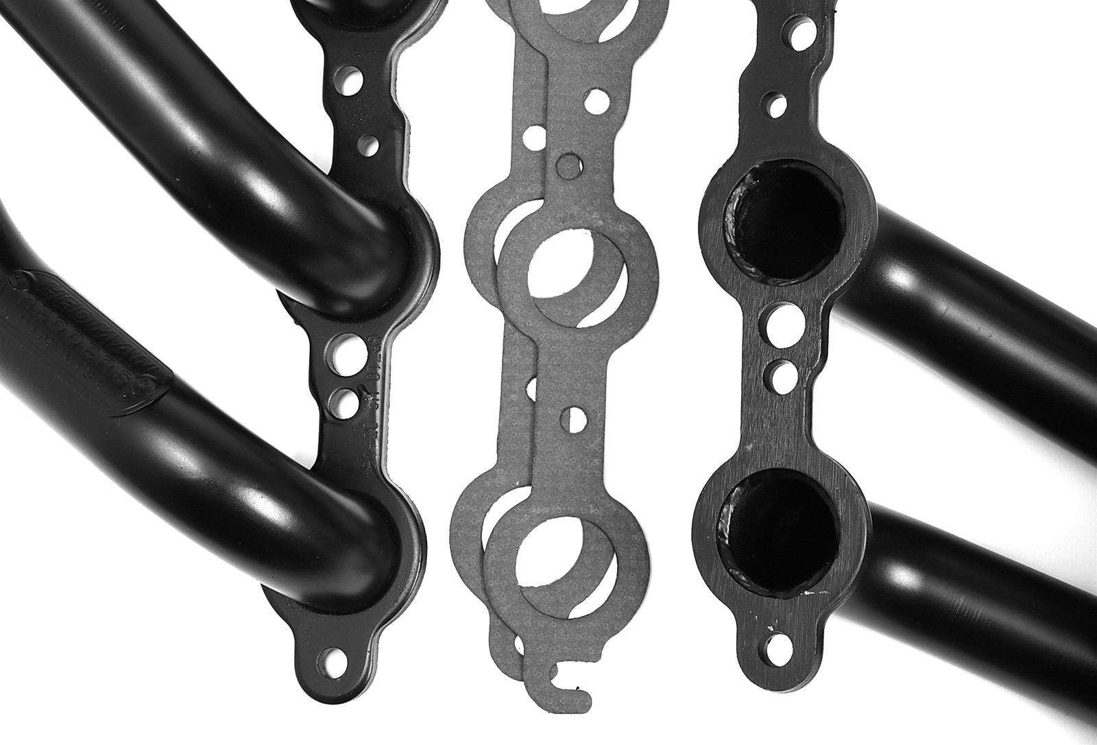Hedman Hot Rodz Engine Swap Headers 68710 Headers, Swap, Mid-Length, Steel, Temporary Paint, Chevy, Pontiac, LS, Pair thumbnail 4