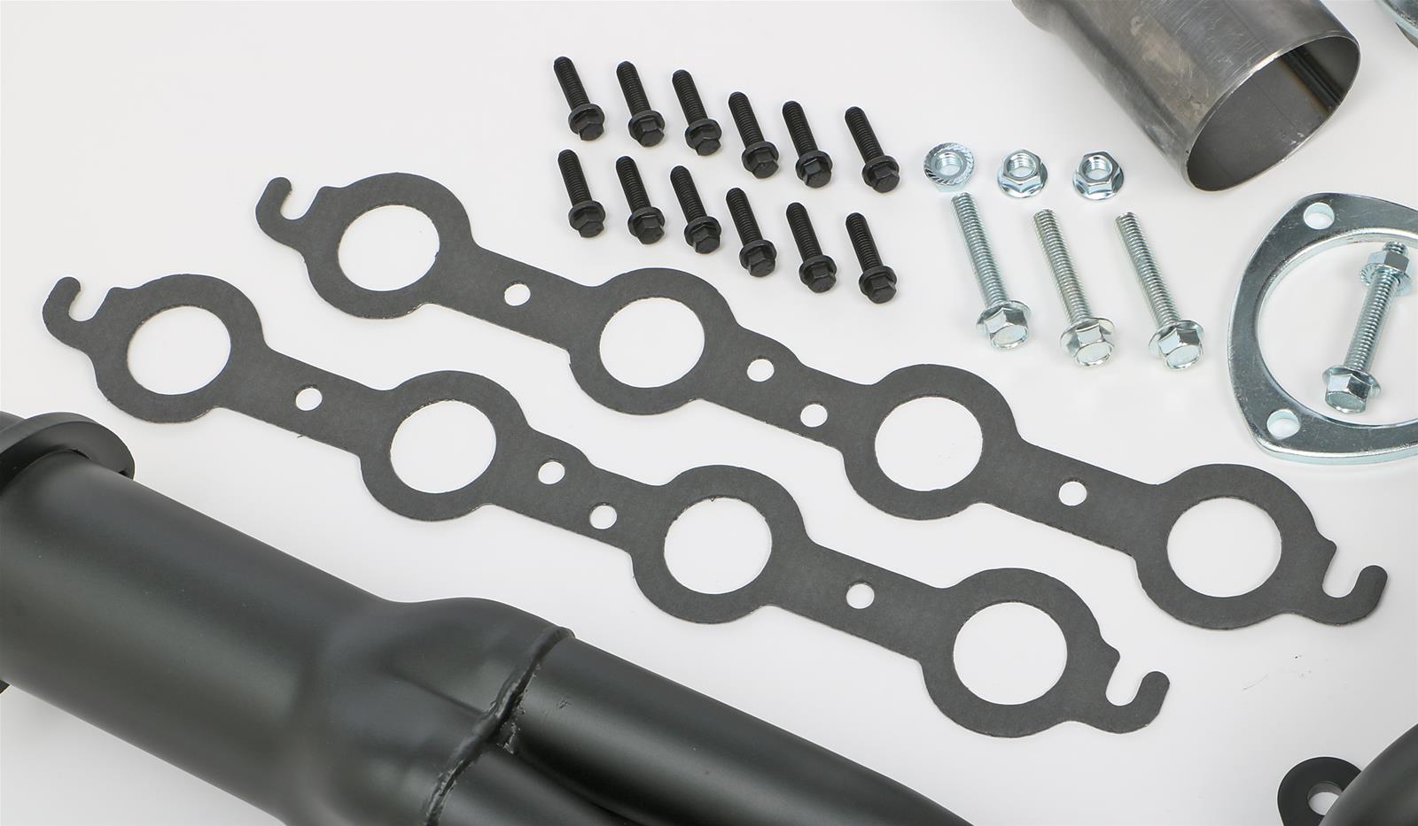 Hedman LS Engine Swap Black Maxx Headers 68723 Headers, Maxx, Mid-length, Steel, Ceramic Coated, Round Port, 3.00 in. Collector, Chevy, Pontiac, Small Block LS, Pair thumbnail 5