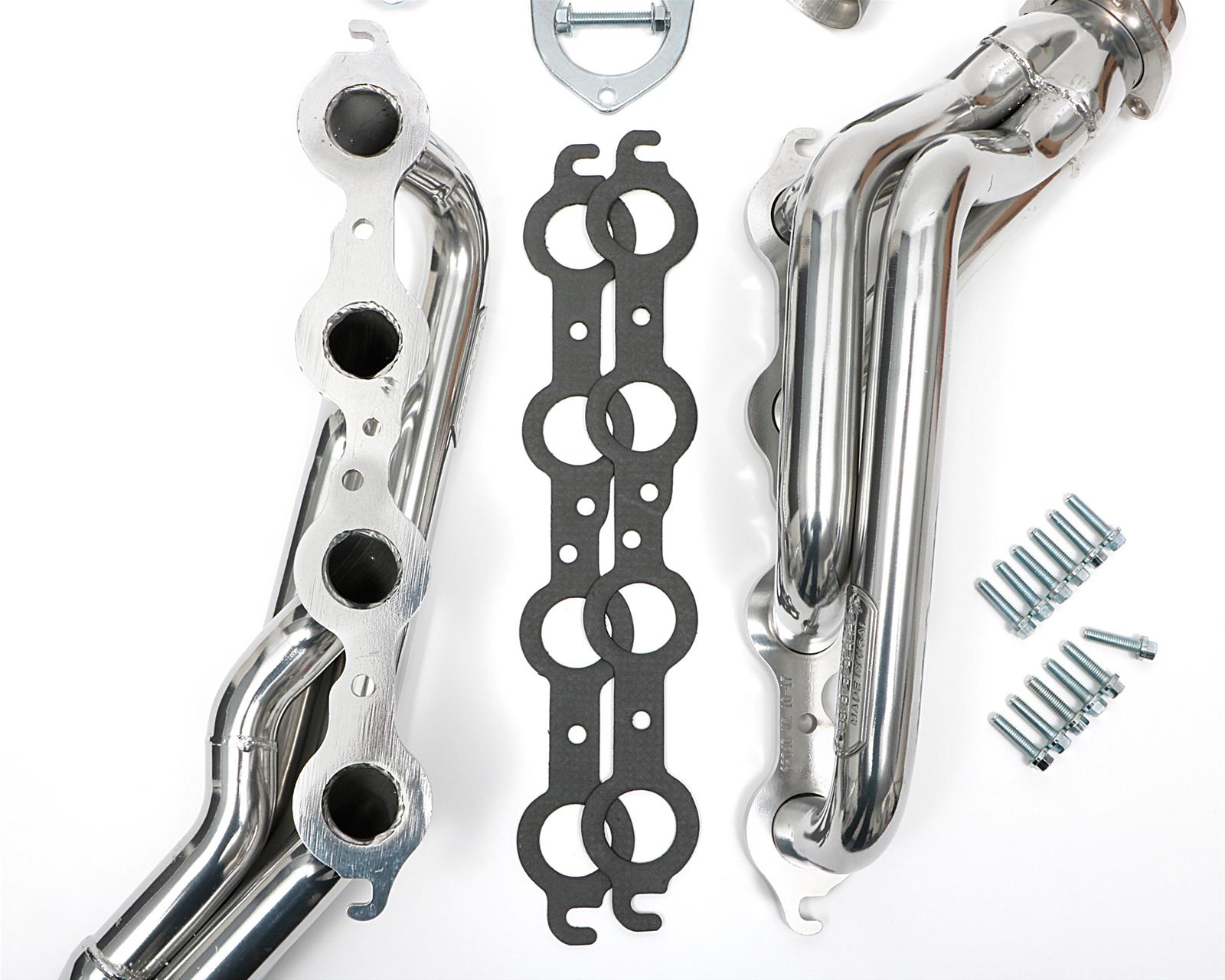 Hedman Hot Rodz Engine Swap Headers 69046 Headers, Swap, Mid-Length, Steel, Silver Ceramic Coated, GM, S10/S15, Pair thumbnail 2
