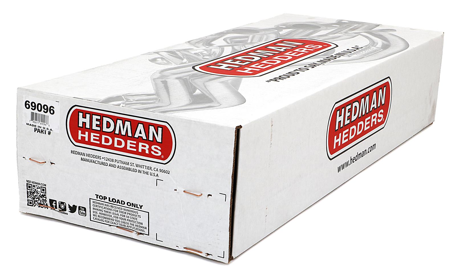 Hedman Street Headers 69096 Headers, Street, Long Tube, Steel, Silver Ceramic Coated, Chevy, GMC, Small Block, Pair thumbnail 4